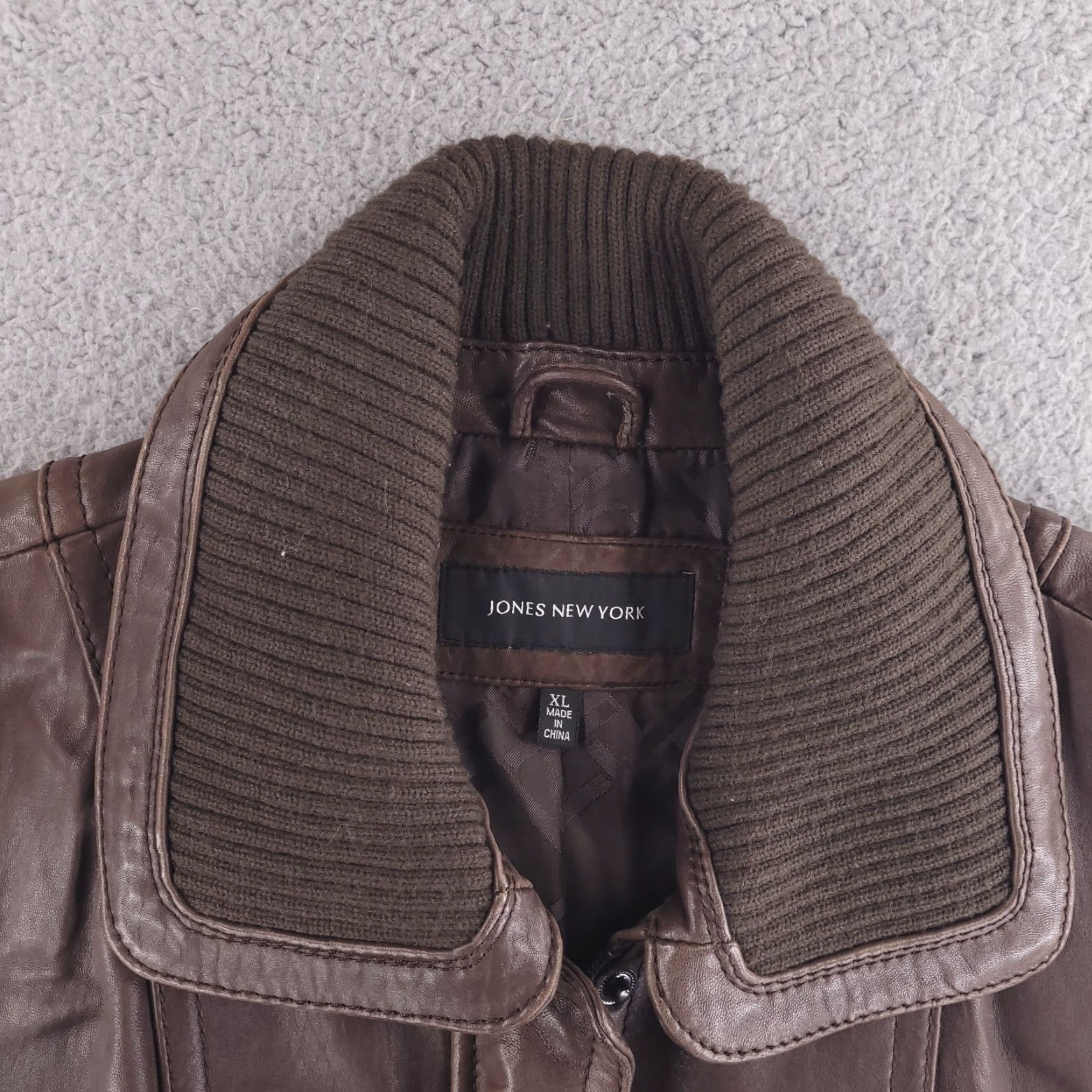 Jones New York Jones New York Coat Womens Medium Leather Brown Trench Long Real Genuine Size M / US 6-8 / IT 42-44 - 5 Thumbnail