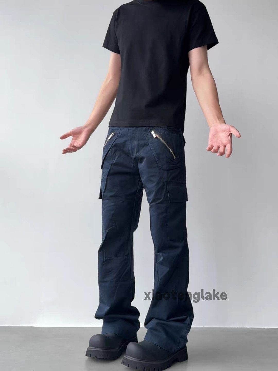 Designer × Japanese Brand × Vintage zipper utility military loose outdoor work cargo pants Size US 32 / EU 48 - 7 Thumbnail