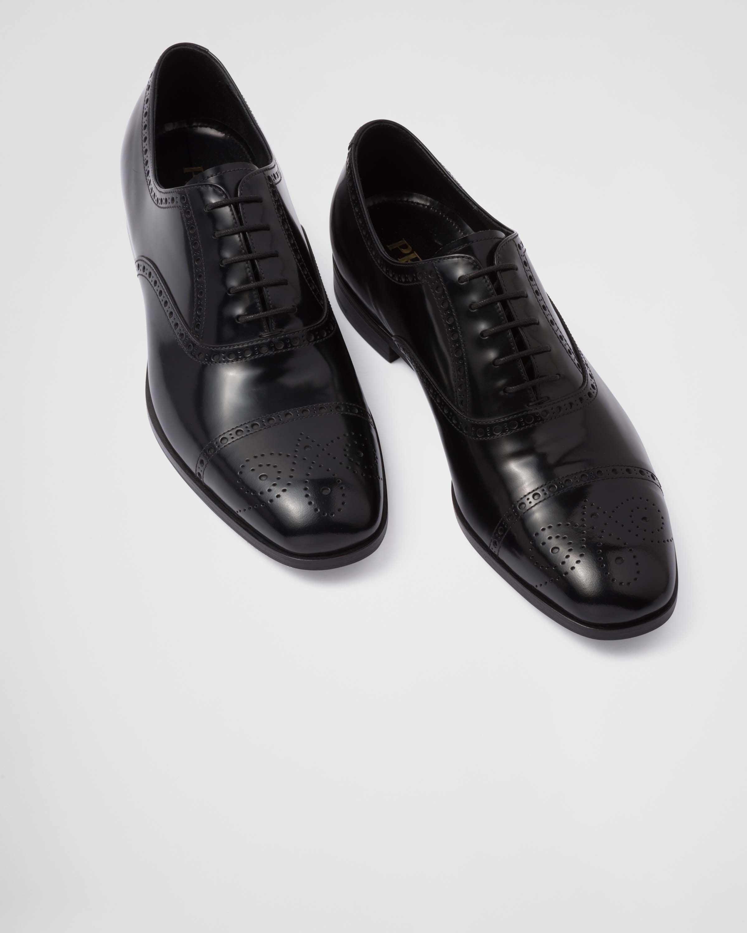 Prada o1mt1gz0225 Brushed Oxford Brogue Shoes in Black Size US 13 / EU 46 - 4 Thumbnail