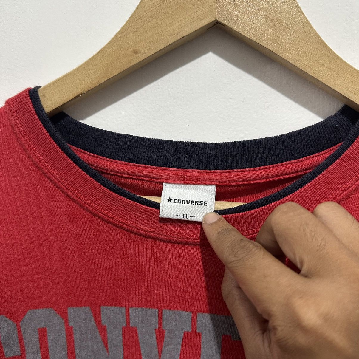 Converse Vintage Converse Double layer Long Sleeve T Shirt Size US L / EU 52-54 / 3 - 4 Thumbnail
