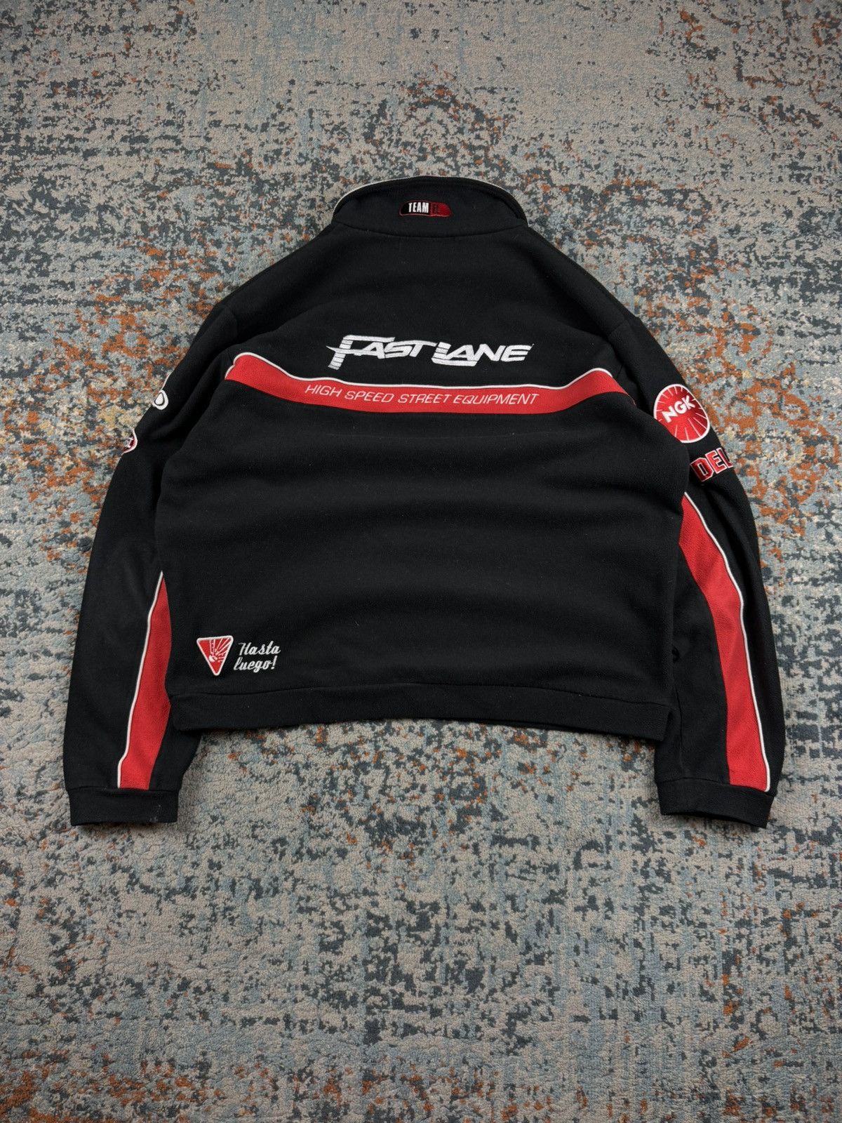 Vintage Vintage 90s Fast Lane racing style fleece sherpa quartezip Size US XL / EU 56 / 4 - 2 Thumbnail