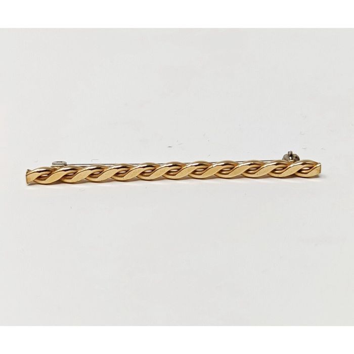 Vintage Vintage Krementz Bar Tie Pin Gold Tone Twisted Grailed
