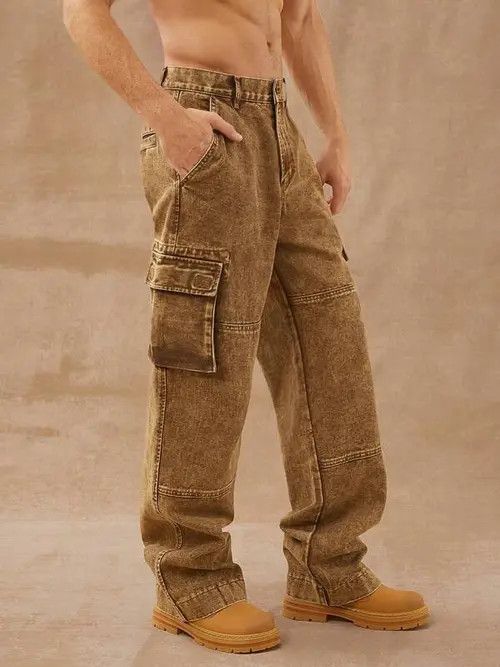 Other Vintage Retro Straight Leg Desert Postapo Jeans Cargo Size US 32 / EU 48 - 2 Thumbnail