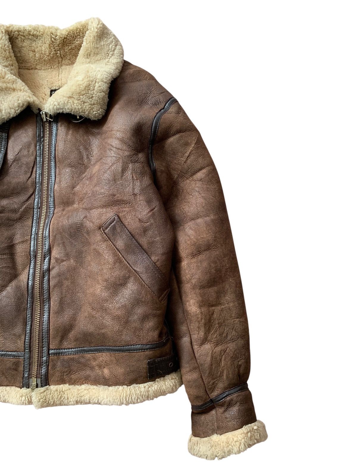 Cockpit USA 🔥VTG SHEEPSKIN LEATHER JACKET TYPE B3 USAF Size US L / EU 52-54 / 3 - 3 Thumbnail