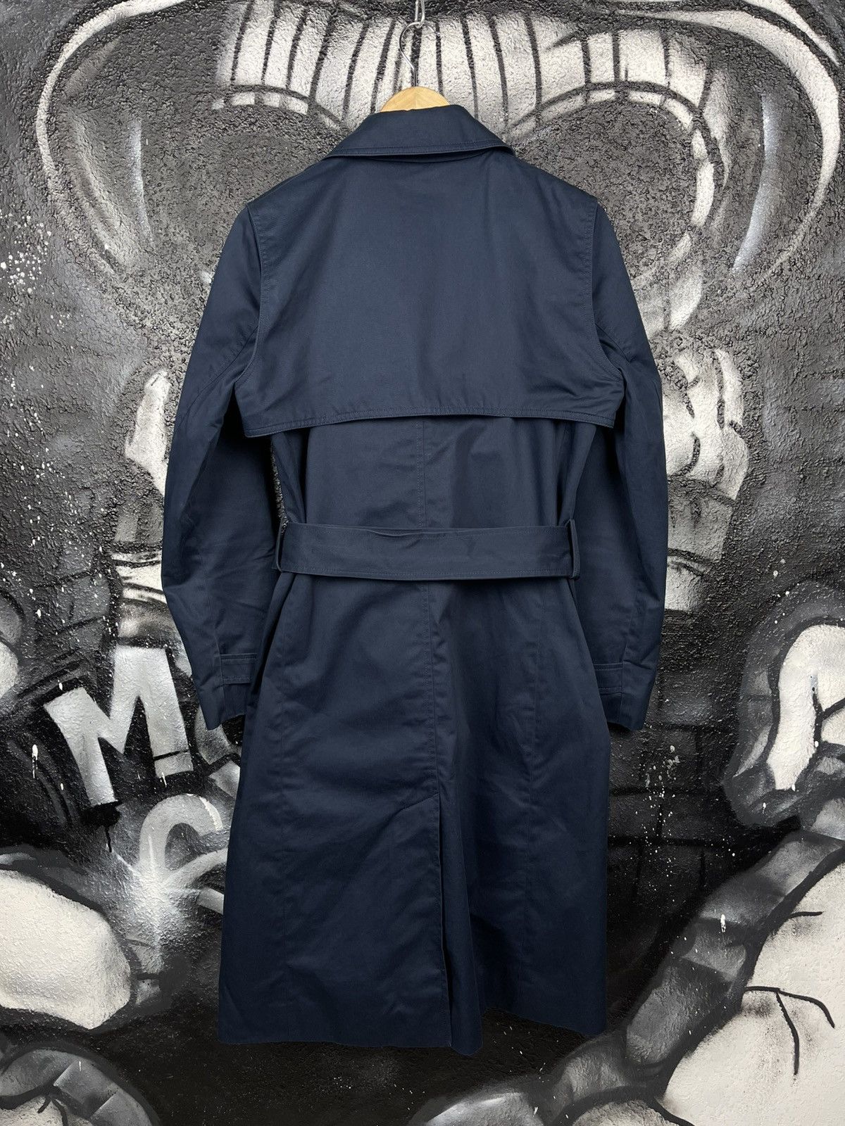 Lacoste Vintage Lacoste Dark Blue Casual Luxury Trench Coat Women’s Size L / US 10 / IT 46 - 3 Thumbnail