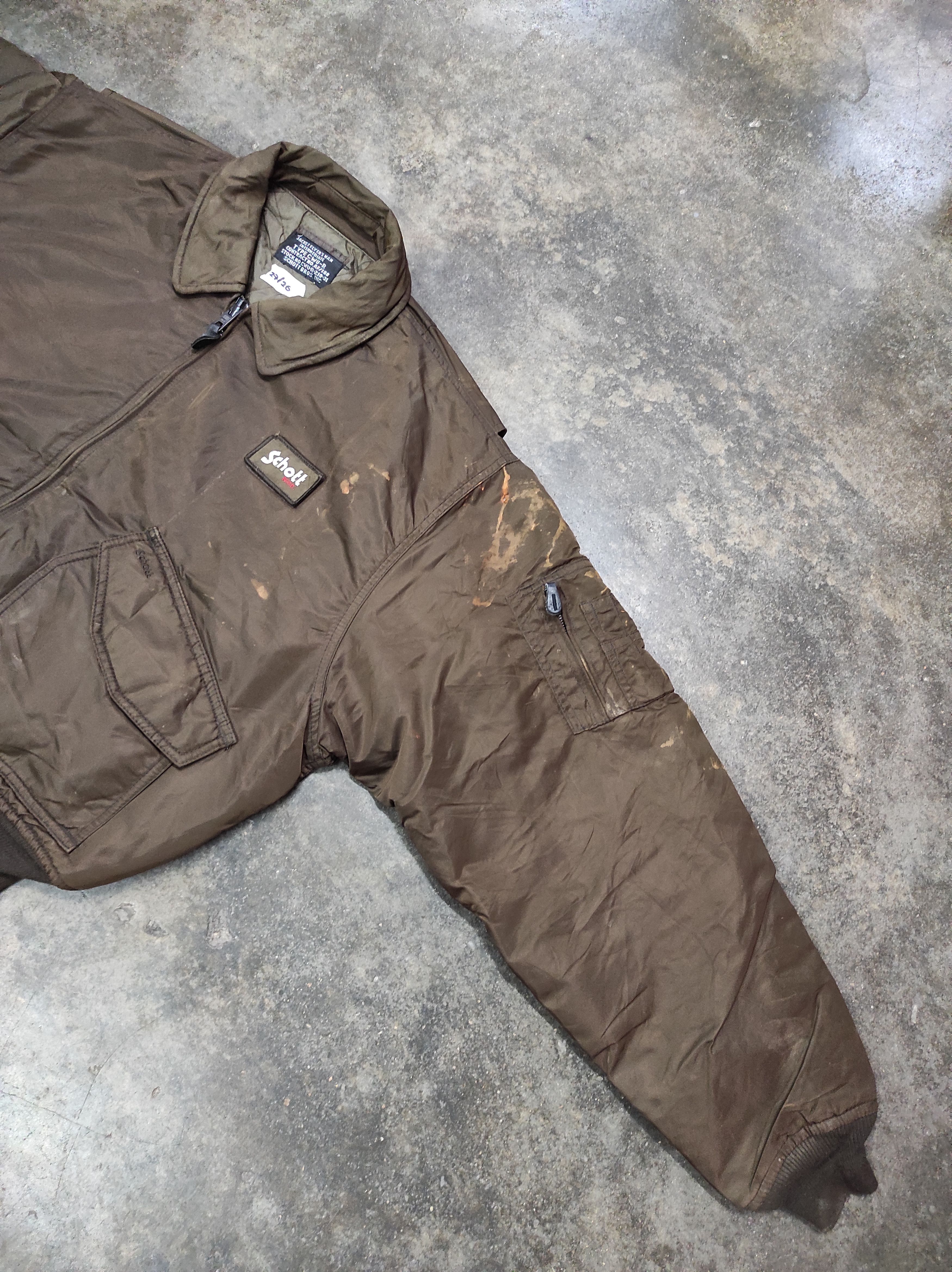 Schott SCHOTT CWU R VINTAGE FLYERS BOMBER JACKET DISTRESSED Size US XL / EU 56 / 4 - 6 Thumbnail