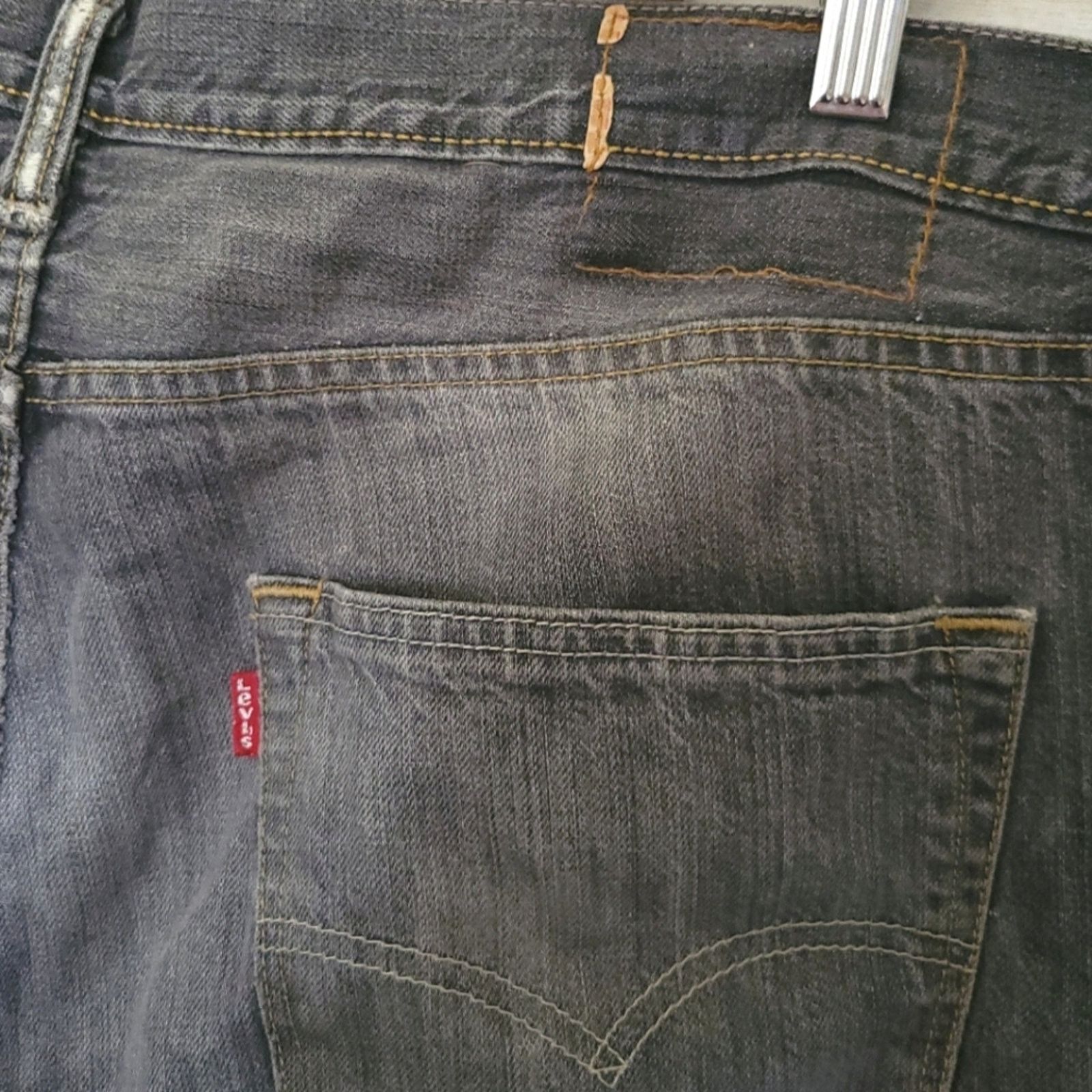 Levi's Levi's Button Fly Relaxed Mens Gray Jeans Size 36 36x29 Size US 36 / EU 52 - 5 Thumbnail