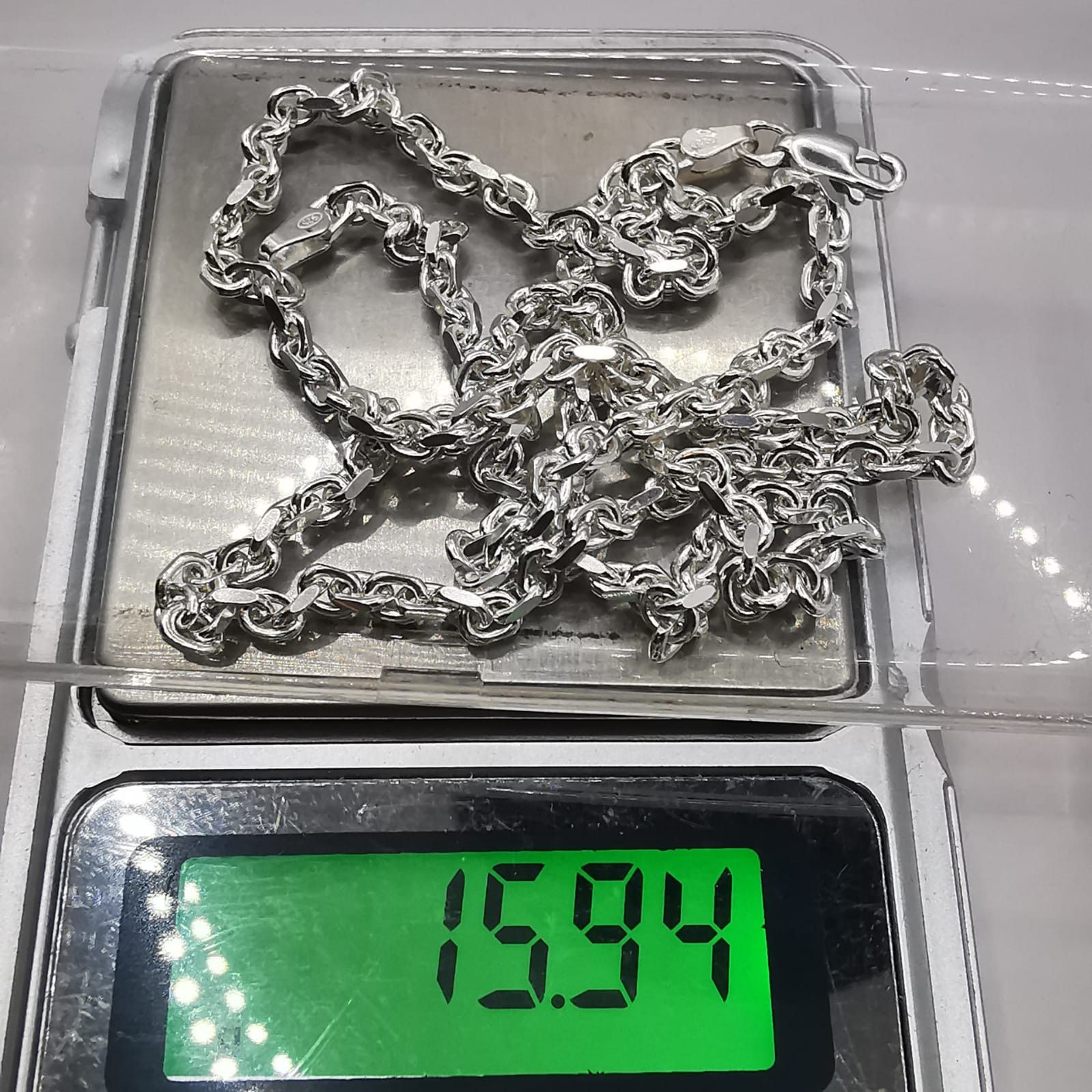 Sterling Silver Vintage Jewelry Chain,925 Sterling Silver,Signed 15,94g Size ONE SIZE - 8 Thumbnail