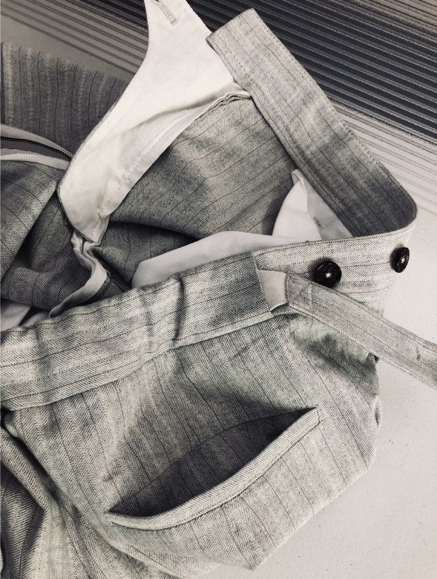 Ann Demeulemeester Ann Demeulemeester 🇵🇹 grey striped pants M NEW Size US 34 / EU 50 - 7 Thumbnail