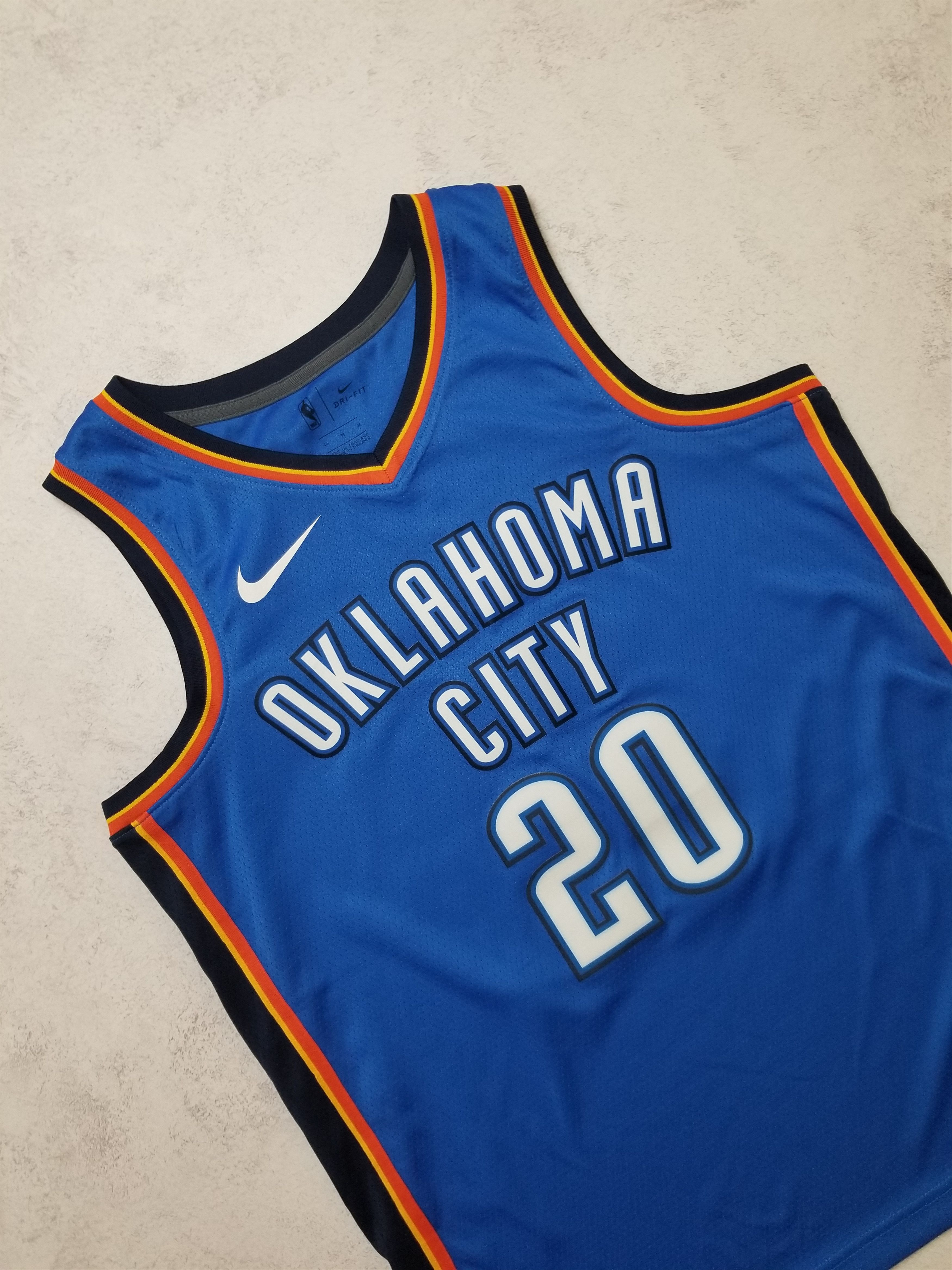 Nike Swingman Oklahoma City Thunder #20 Linus Jersey Size US M / EU 48-50 / 2 - 17 Thumbnail