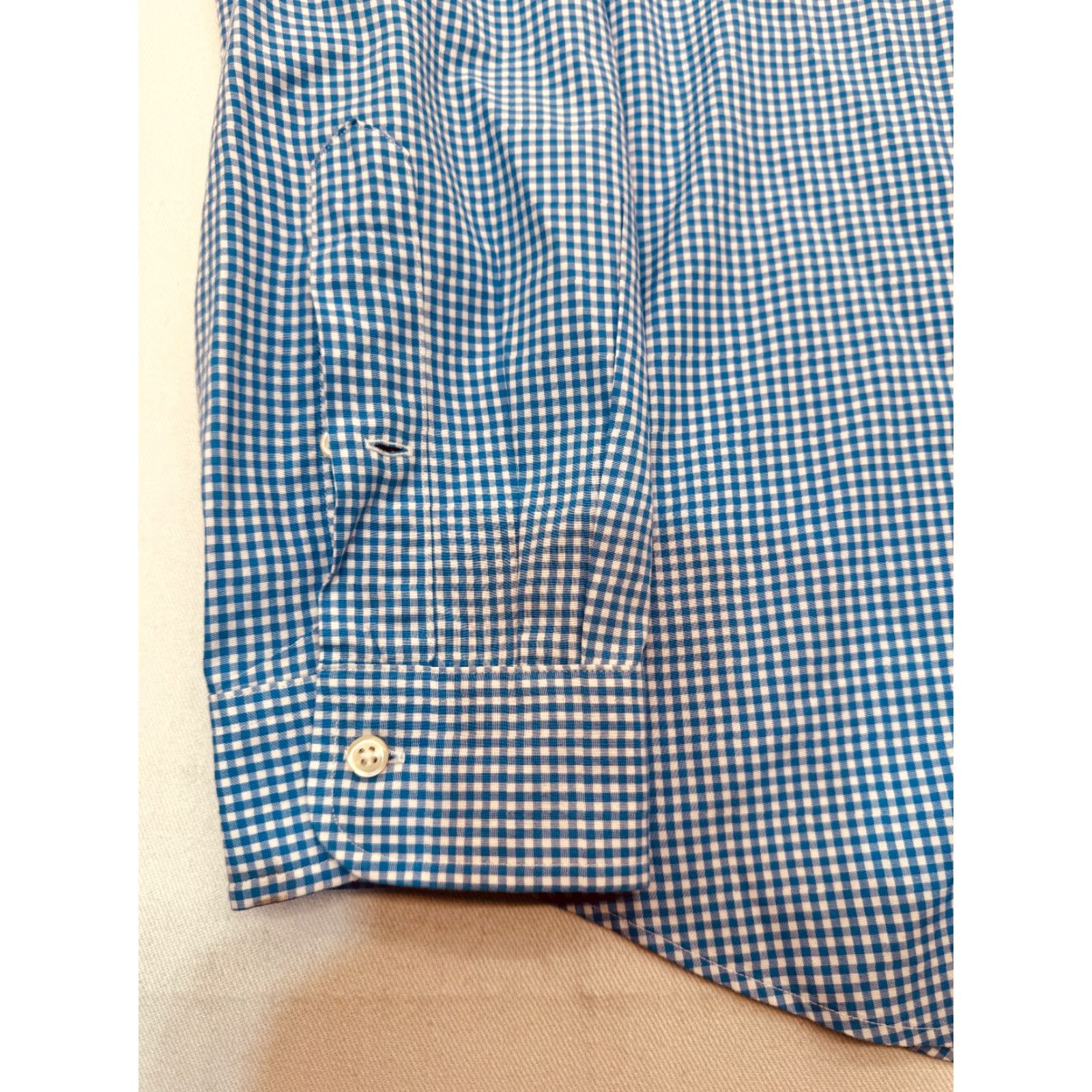 Ralph Lauren Ralph Lauren Dress Shirt Long Sleeve Button-Down Collar Mens Large Blue Check 100% Cotton 2827 Size US L / EU 52-54 / 3 - 4 Thumbnail