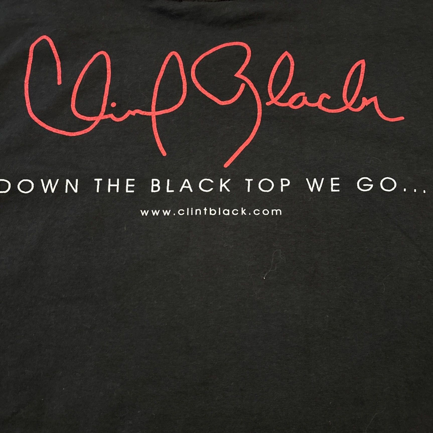 Gildan VINTAGE Clint Black Autographed T-Shirt 2XL Black Country Music 2003 Mens Size US XXL / EU 58 / 5 - 8 Thumbnail