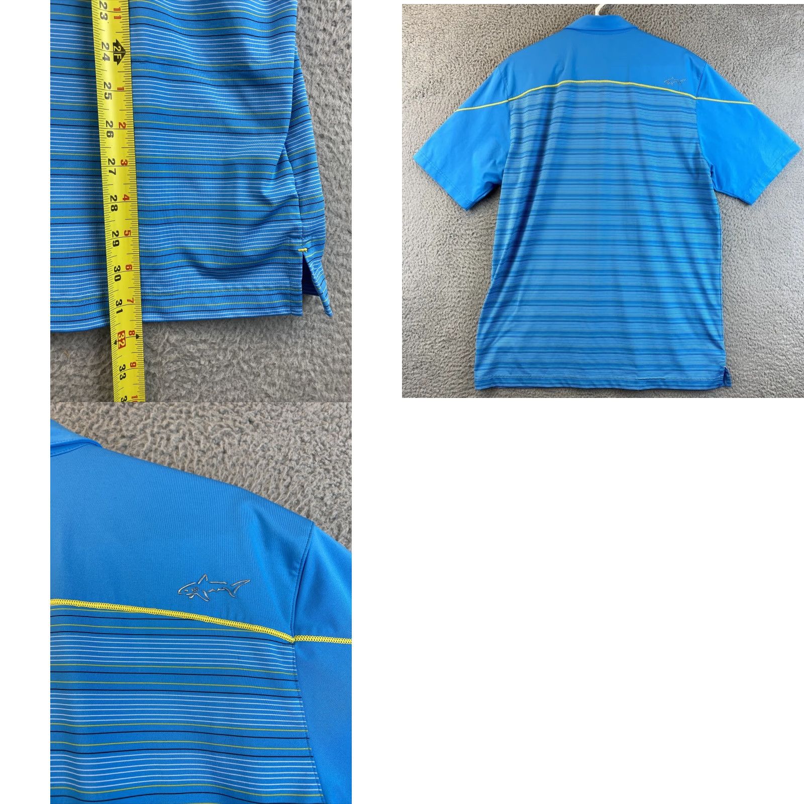 Vintage VINTAGE Greg Norman Play Dry Polo Blue L Men Collared Golf Shirt USA 88-42 Size US L / EU 52-54 / 3 - 8 Thumbnail