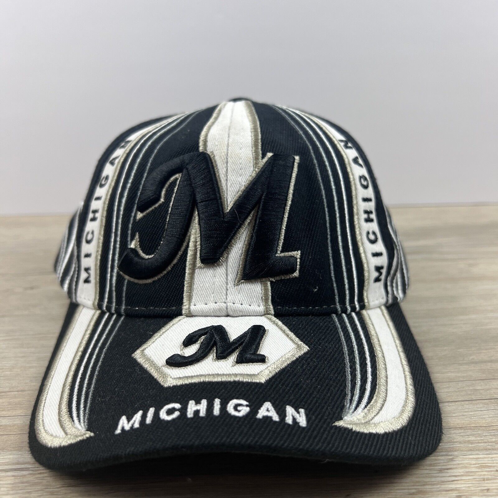 Other Michigan Black Hat Michigan Cap Hat Black Adjustable Hat Adu Size ONE SIZE - 1 Thumbnail