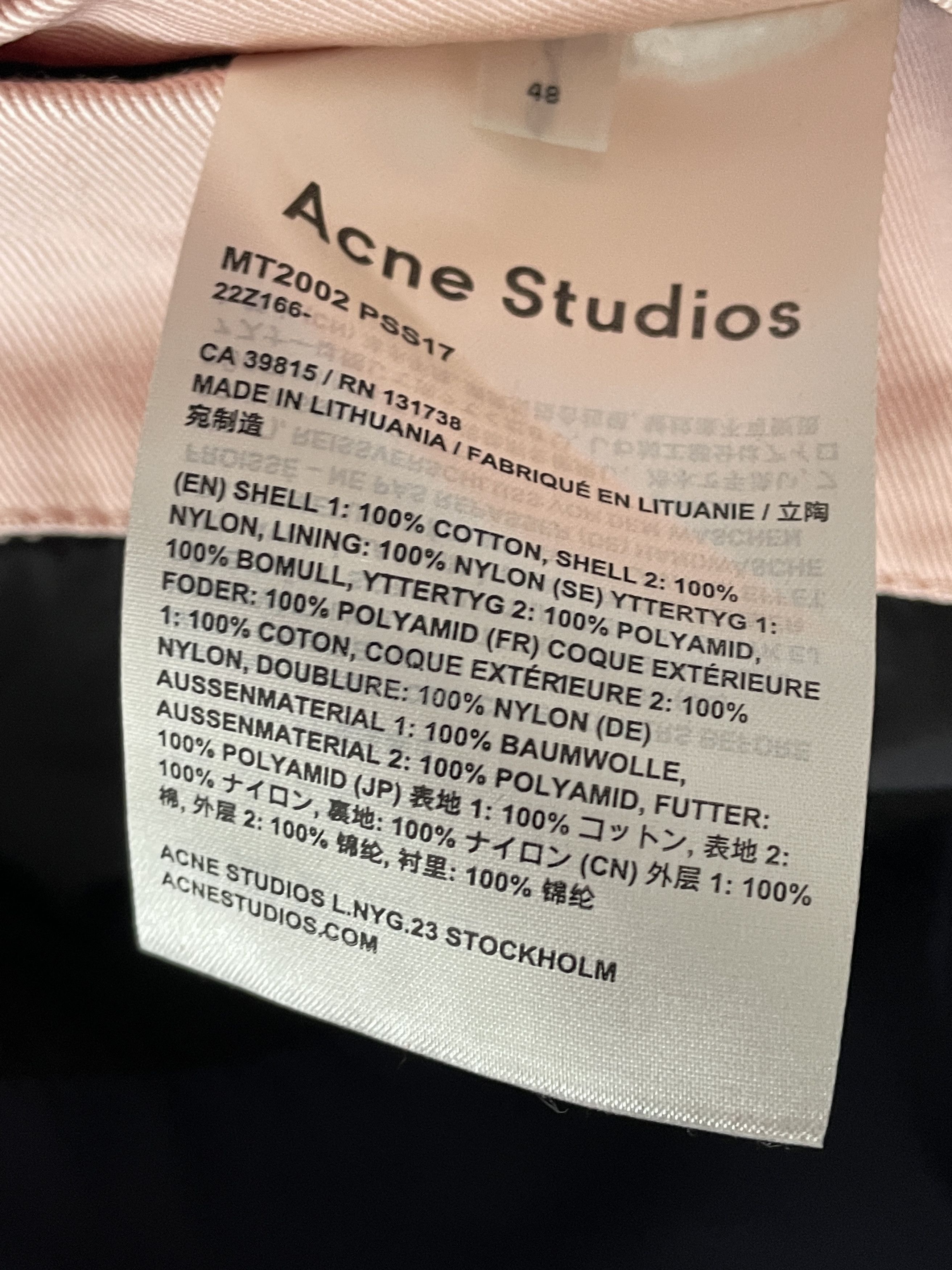 Acne Studios Acne Studios MT2002 SS17 Jacket Pink supreme aime leon dore Size US M / EU 48-50 / 2 - 7 Thumbnail