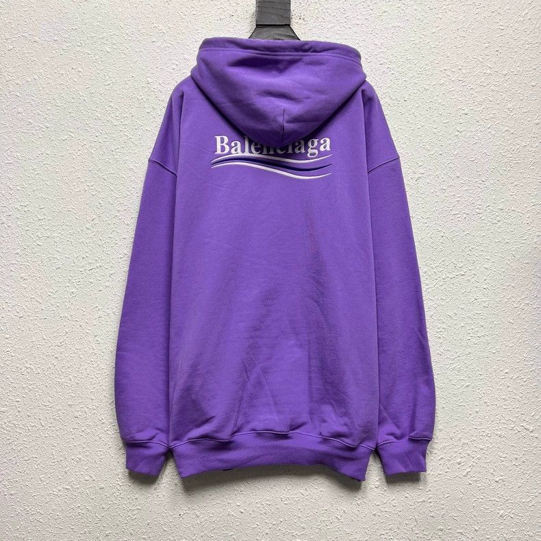 Balenciaga Balenciaga Wave Cola Taro Purple Embroidered Washed Hoodie Size US M / EU 48-50 / 2 - 2 Thumbnail
