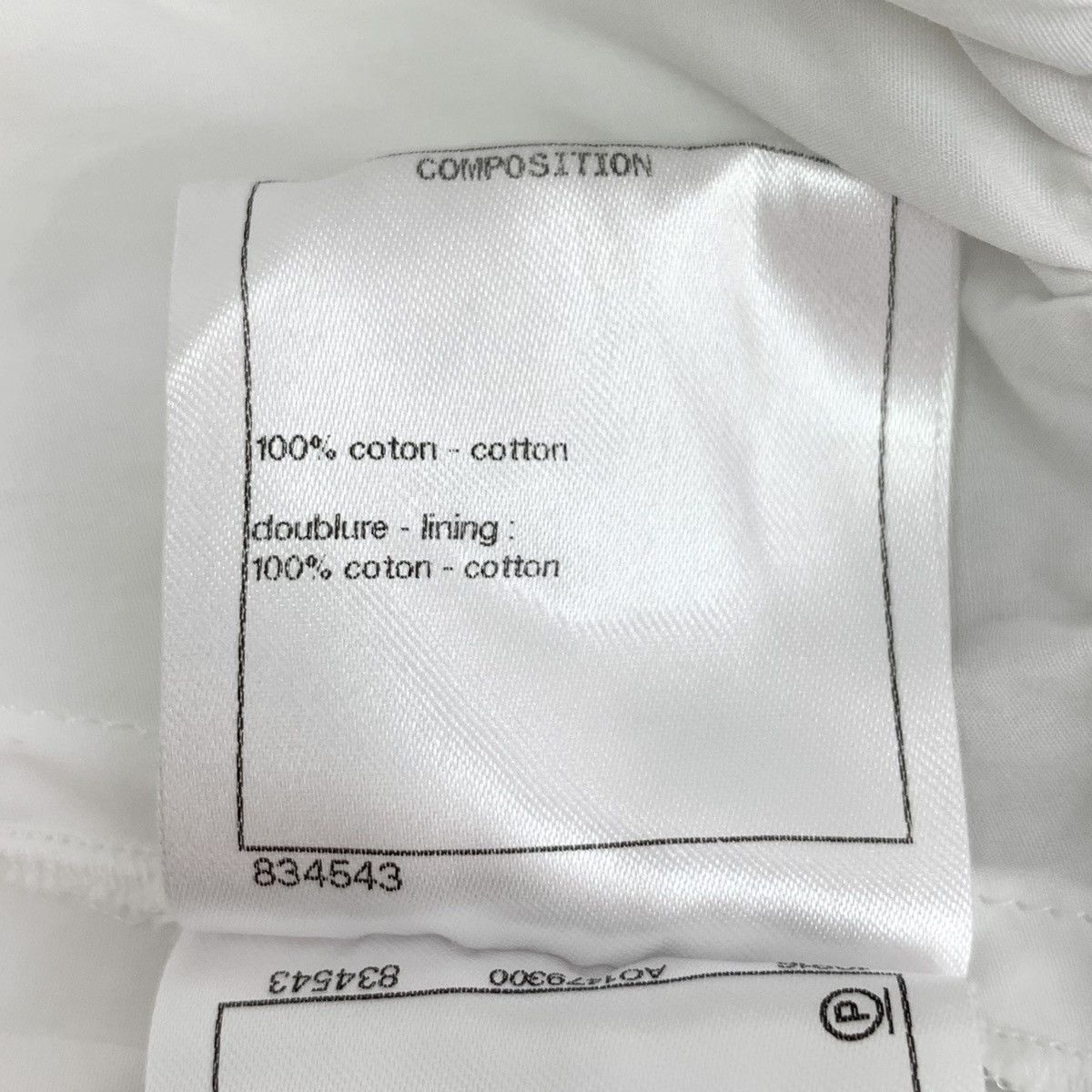 Chanel Chanel White Pleated Cotton Lapel Short Sleeve Dress K26WX Size XS / US 0-2 / IT 36-38 - 8 Thumbnail