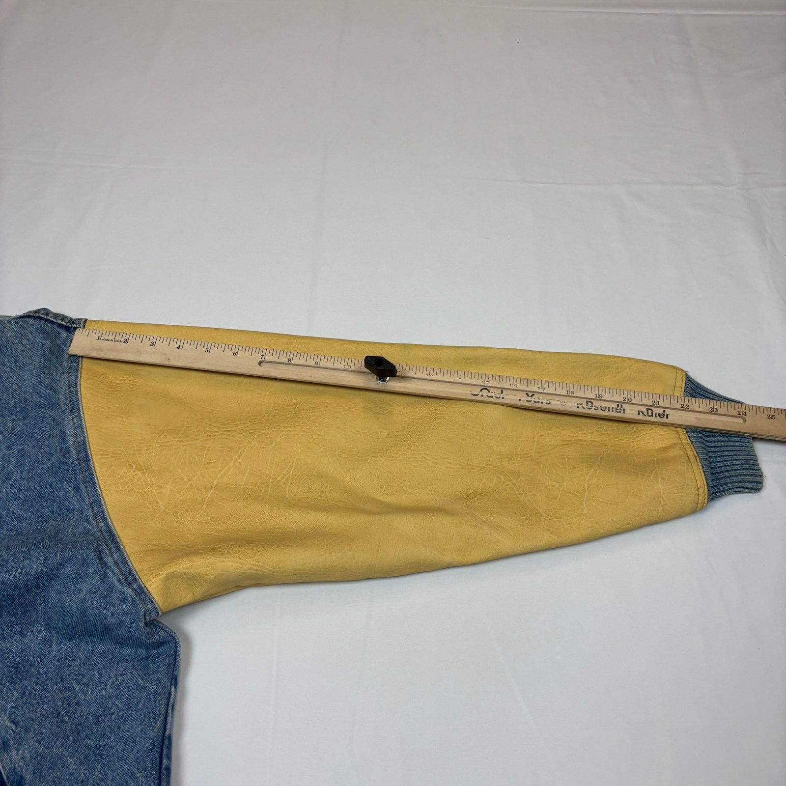 Vintage Vintage 90s Panavision Denim Leather Varsity Jacket XL Size US XL / EU 56 / 4 - 9 Thumbnail
