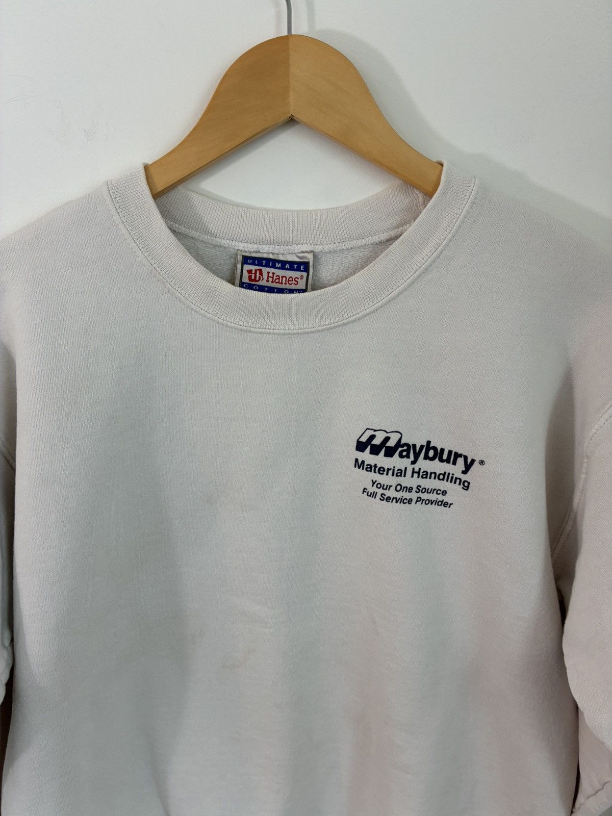 Vintage Vintage Blue Collar Distressed Crewneck Sweatshirt Size US L / EU 52-54 / 3 - 2 Thumbnail