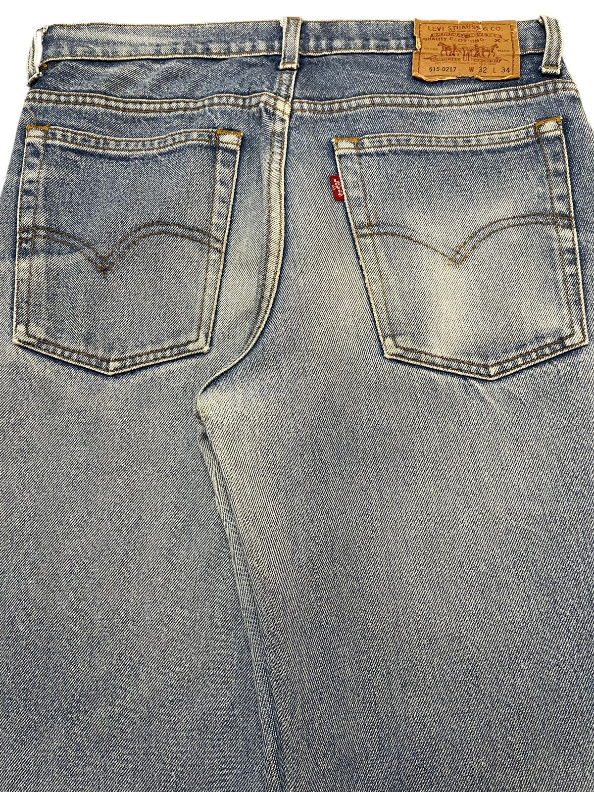 Levi's Vintage 90s Levis 515 Blue Faded Wash Distress Relaxed Fits Size US 32 / EU 48 - 6 Thumbnail