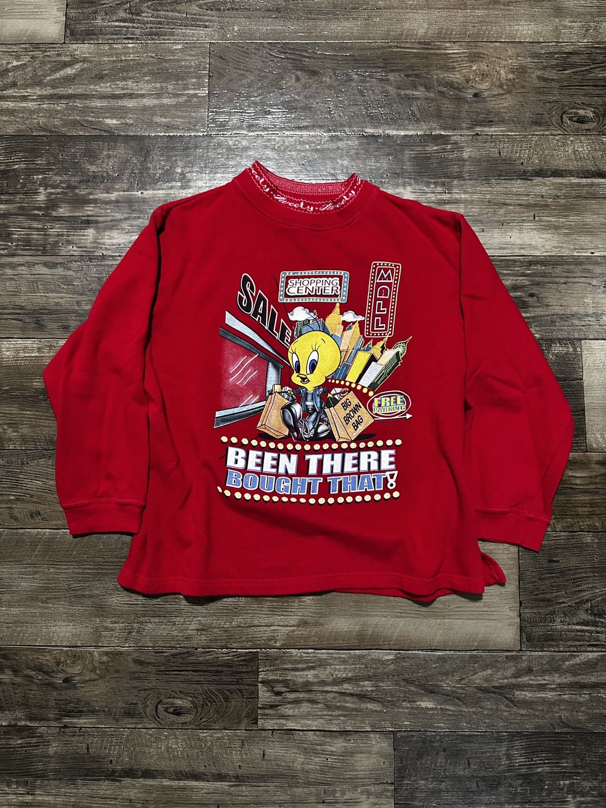 Vintage Looney Tunes Tweety “Been There Bought That” Sweatshirt Size XL / US 12-14 / IT 48-50 - 2 Thumbnail