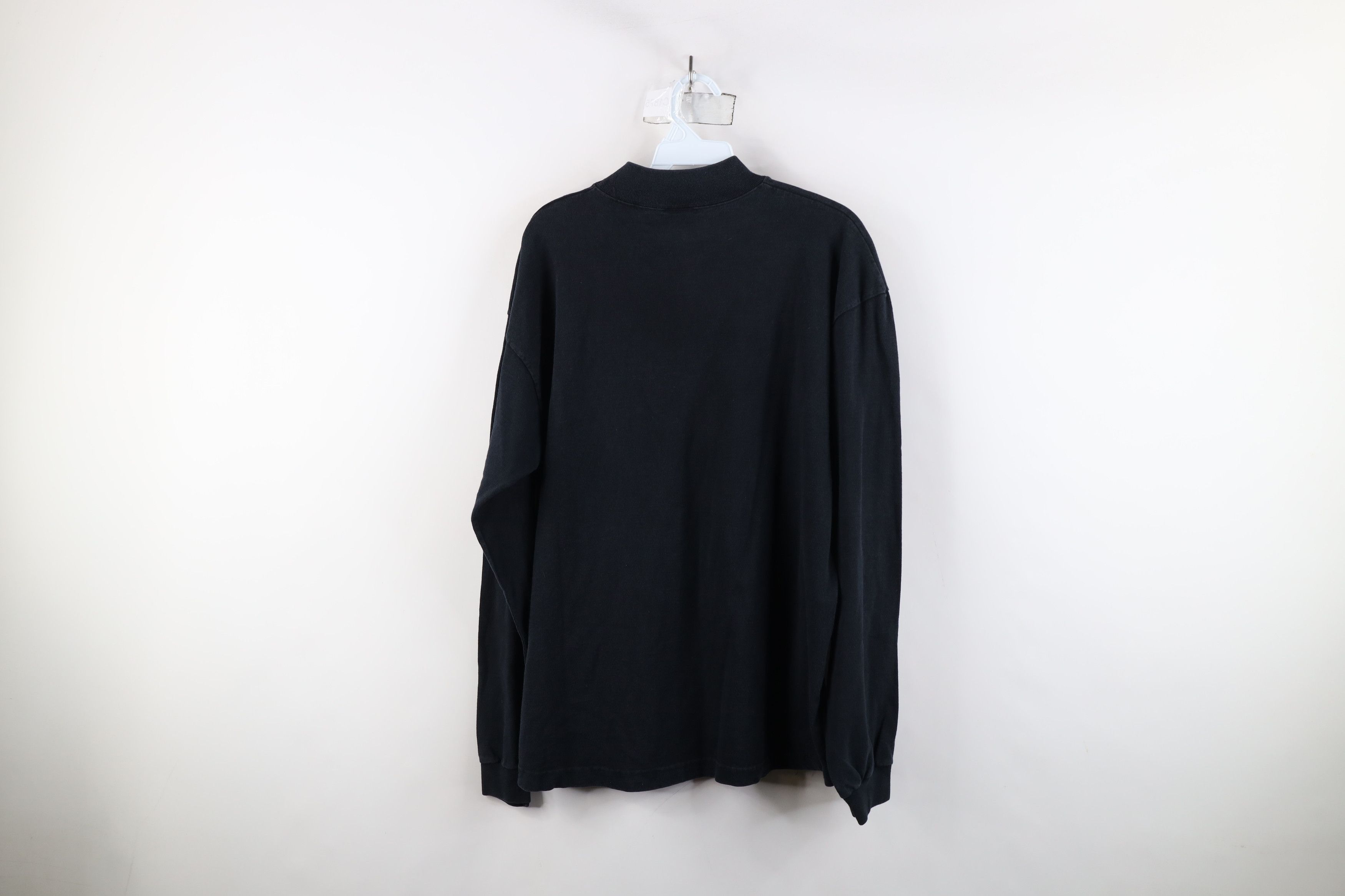 Vintage Vintage 90s Streetwear Blank Heavy Cotton Mock Neck T-Shirt Size US L / EU 52-54 / 3 - 9 Thumbnail