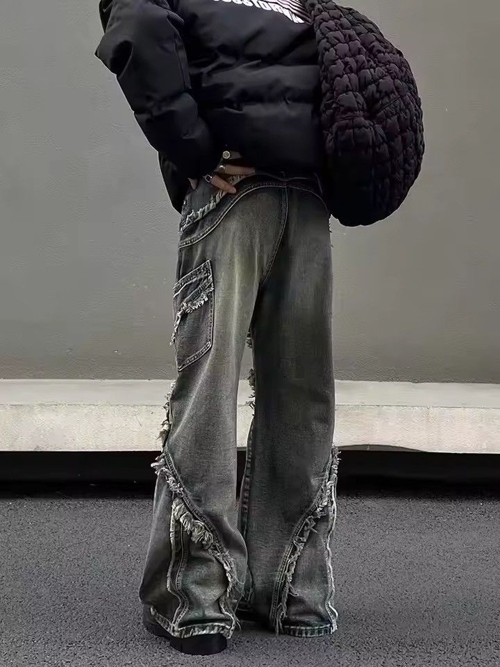 Jean Akimoto x Akira Baggy Light Wash Wide Leg Denim Jeans Size US 28 / EU 44 - 2 Thumbnail