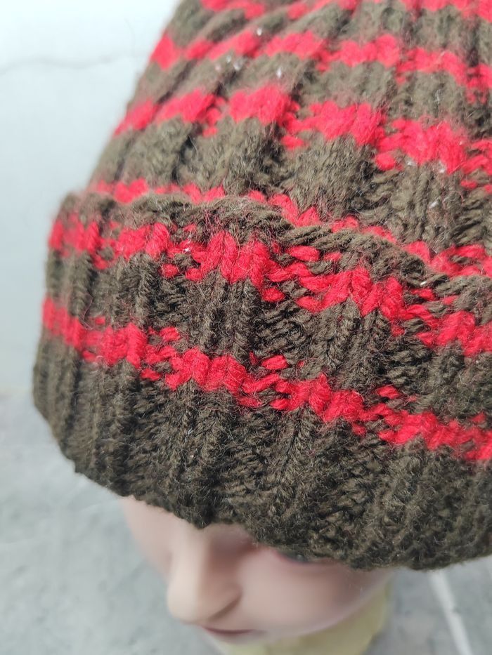 Japanese Brand Vintage Unknown Stripe Beanie Snowcap Size ONE SIZE - 3 Thumbnail