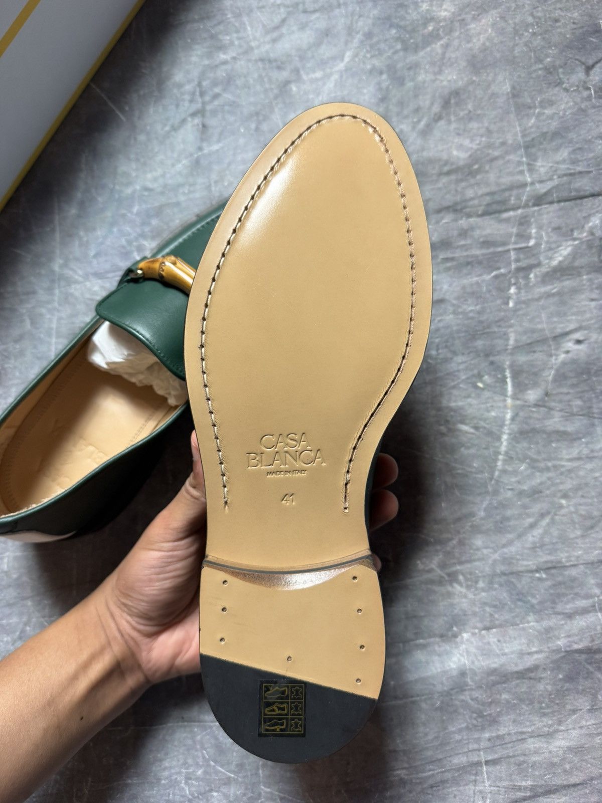 Casablanca Casablanca Leather Bamboo Loafers in Green Size US 10 / EU 43 - 4 Thumbnail