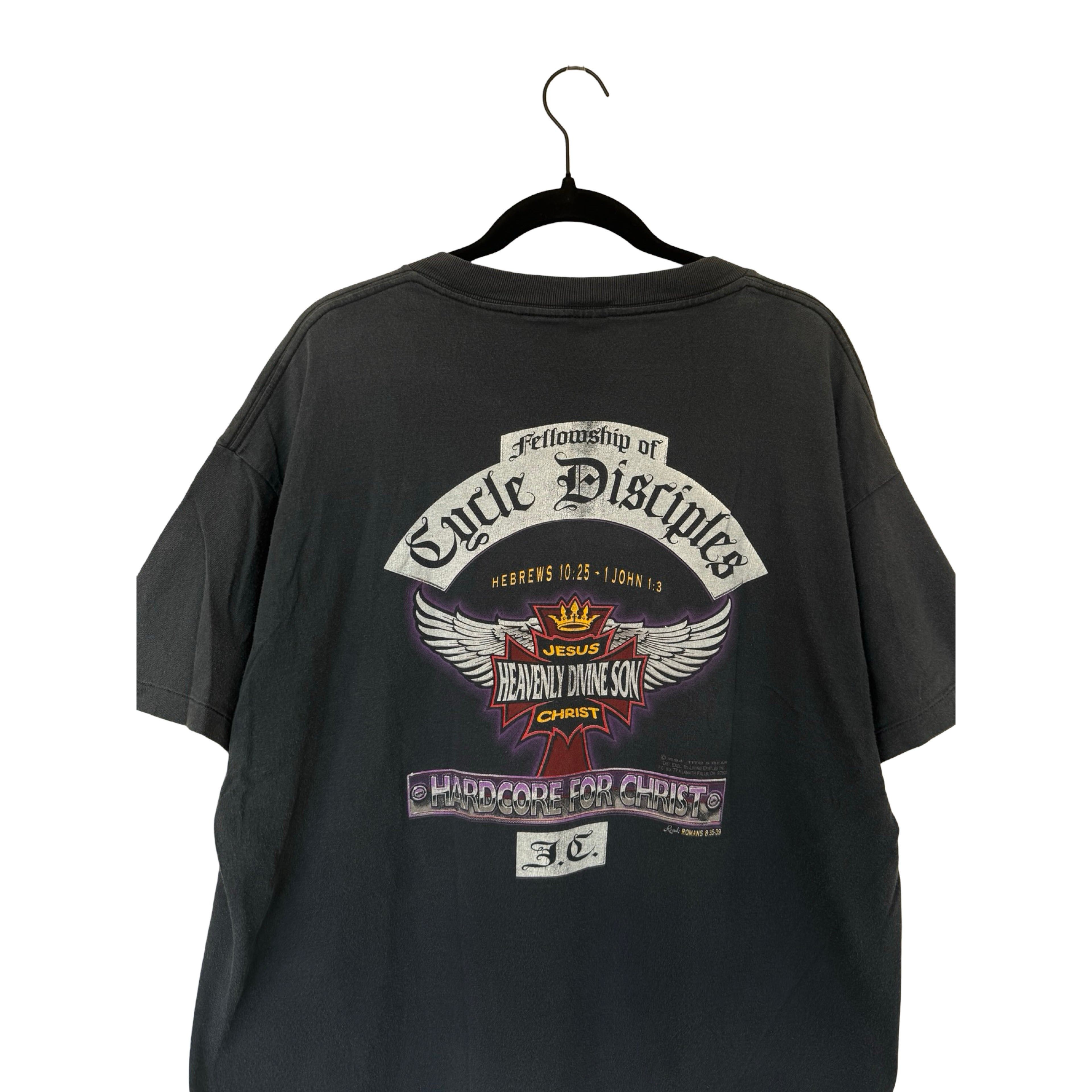 Vintage Heavenly Divine Son Biker Tee 1994 Size US XL / EU 56 / 4 - 4 Thumbnail