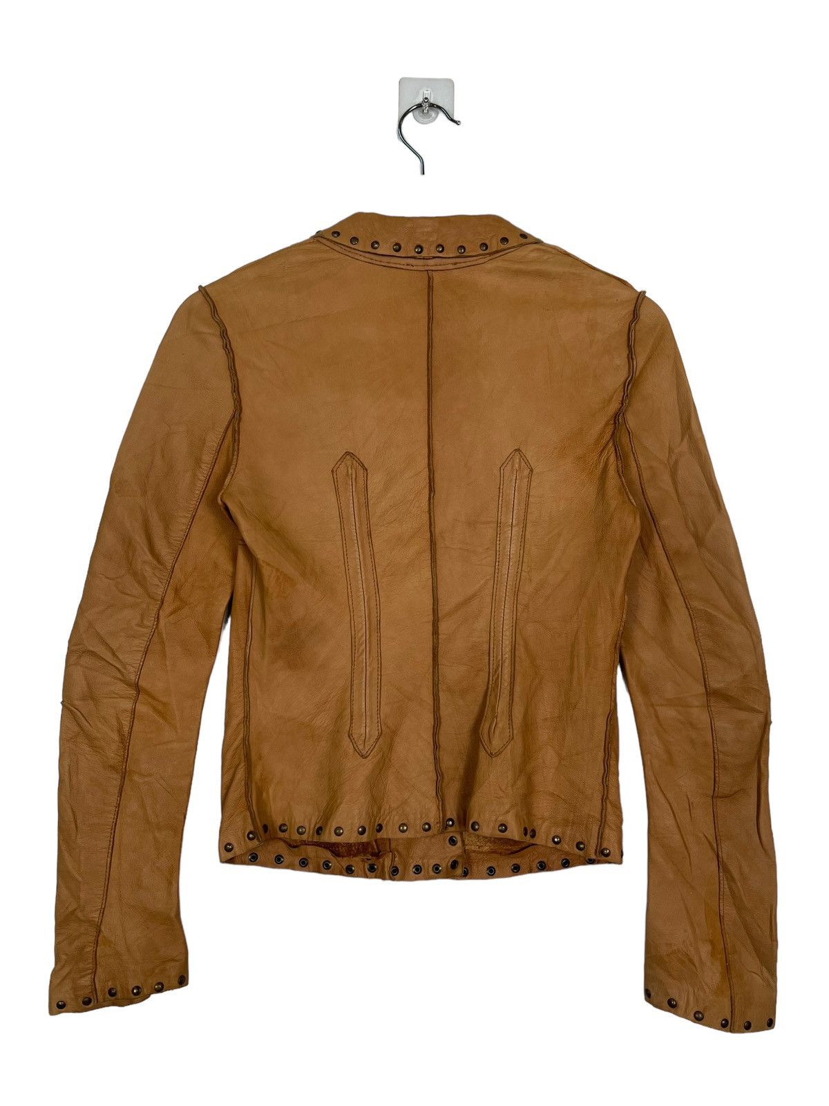 Designer 🔥 BLUR LEATHER JACKET MADE IN ITALY Size US XS / EU 42 / 0 - 8 Thumbnail