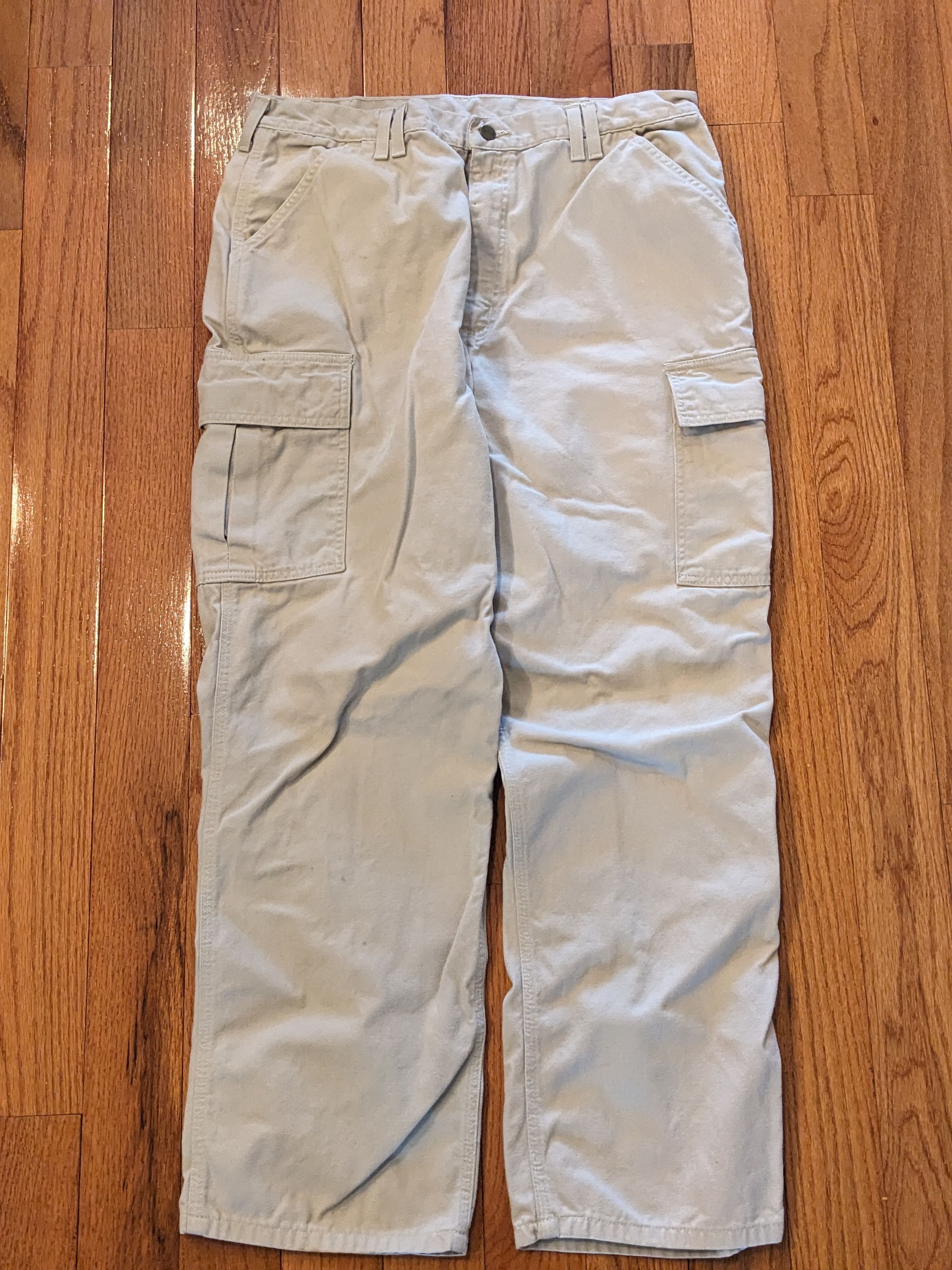 Carhartt × Vintage Vintage 90s Carhartt 36 x 30 Tan Cargo Pants Size US 36 / EU 52 - 4 Thumbnail