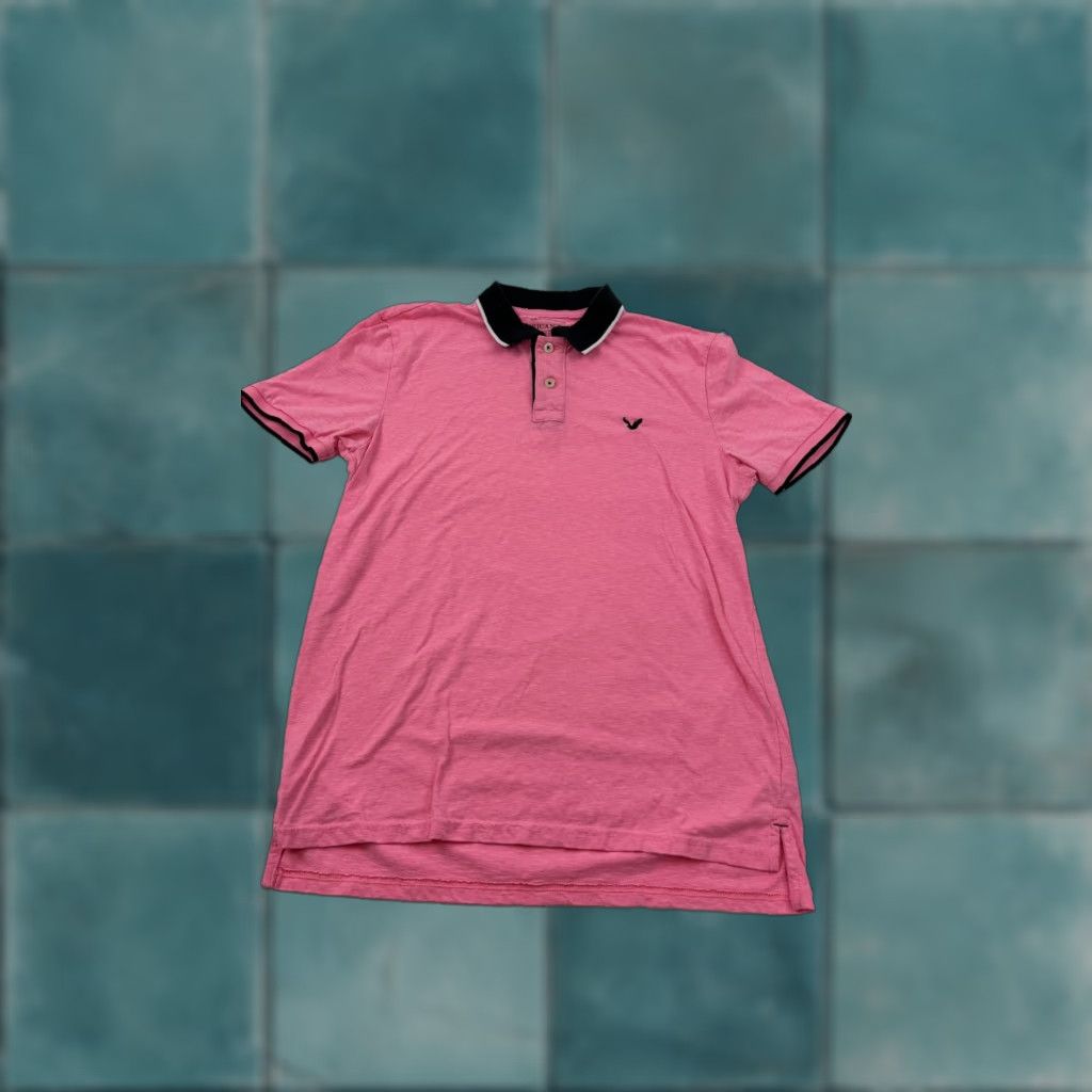 American Eagle Outfitters American Eagle Outfitters Polo Shirt Slim Fit Mens XL Pink Eagle Logo Casual Size US XL / EU 56 / 4 - 1 Thumbnail