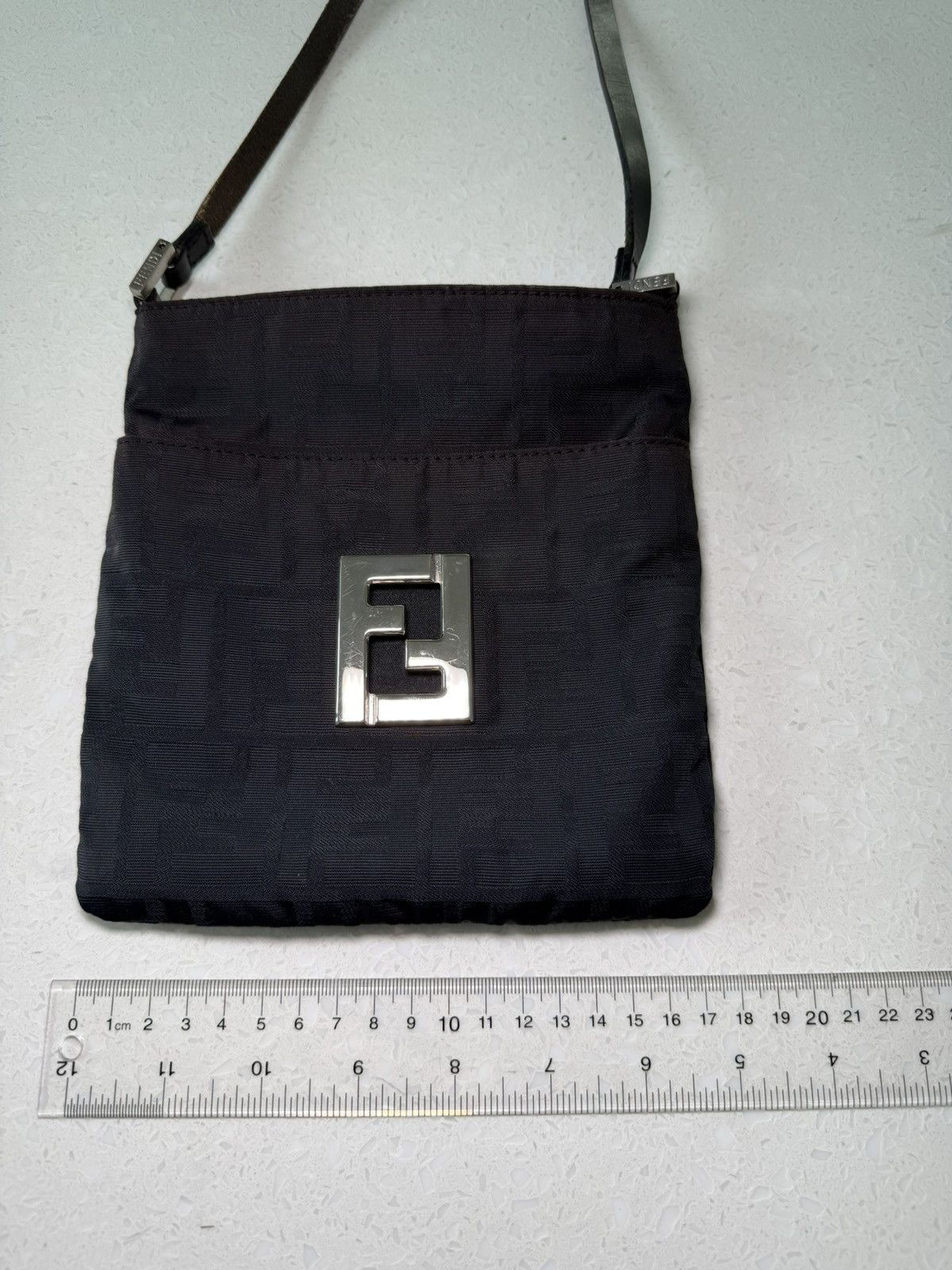 Fendi Vintage Fendi Black Zucchino Shoulder Bag Size ONE SIZE - 11 Thumbnail
