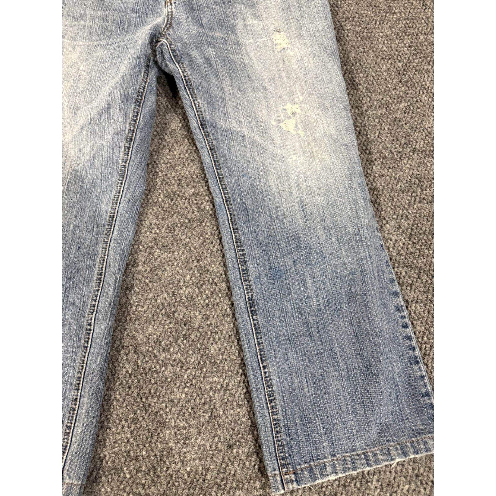 DKNY DKNY JEANS Jeans Mens 36x26 Blue Soho Relaxed Straight Light Wash Distressed Size US 36 / EU 52 - 4 Thumbnail