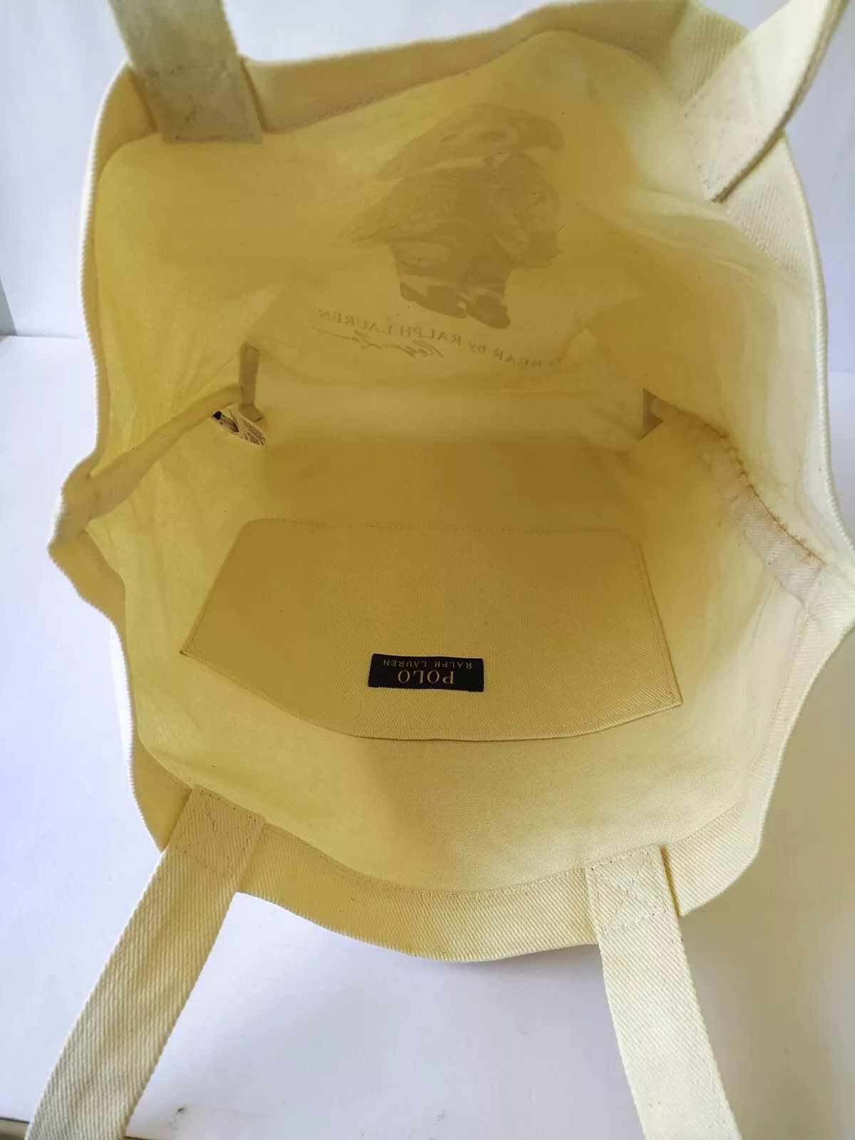 Polo Ralph Lauren Polo Ralph Lauren Polo Bear Cotton Canvas Tote Bag IFD 8037 Size ONE SIZE - 7 Thumbnail