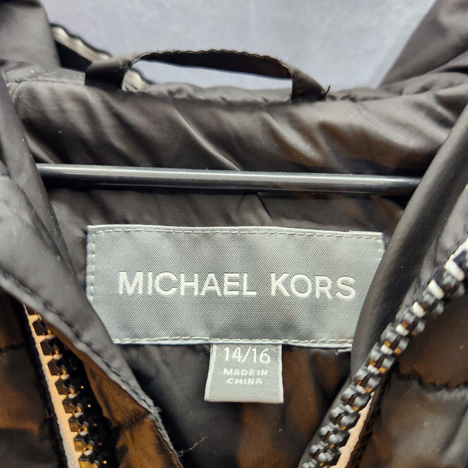 Michael Kors Michael Kors Black Hooded Puffer Coat Jacket - Youth 14/16 - Size US XXS / EU 40 - 2 Thumbnail
