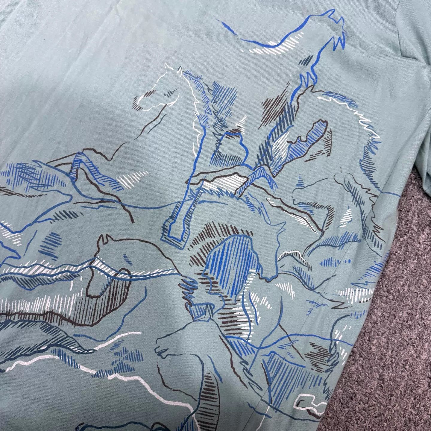Hermes Hermes Horse Gallop Print Short Tee XL 99 New Size XL / US 12-14 / IT 48-50 - 3 Thumbnail