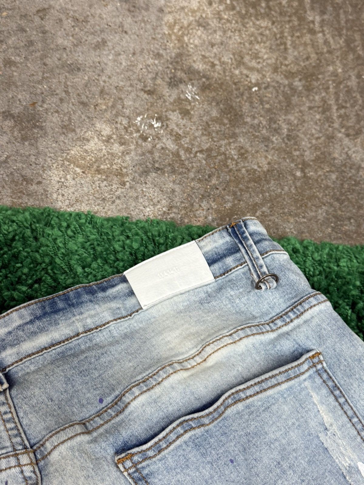 Vintage Kdnk 1141411 Jeans Stretch Purple Paint Distressed Denim 38 Size US 38 / EU 54 - 7 Thumbnail
