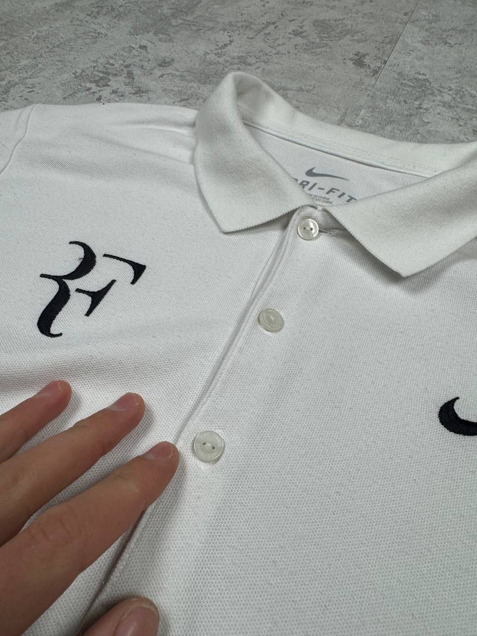 Nike Nike Roger Federer White Polo Embroidered Logo Size M Size US M / EU 48-50 / 2 - 7 Thumbnail