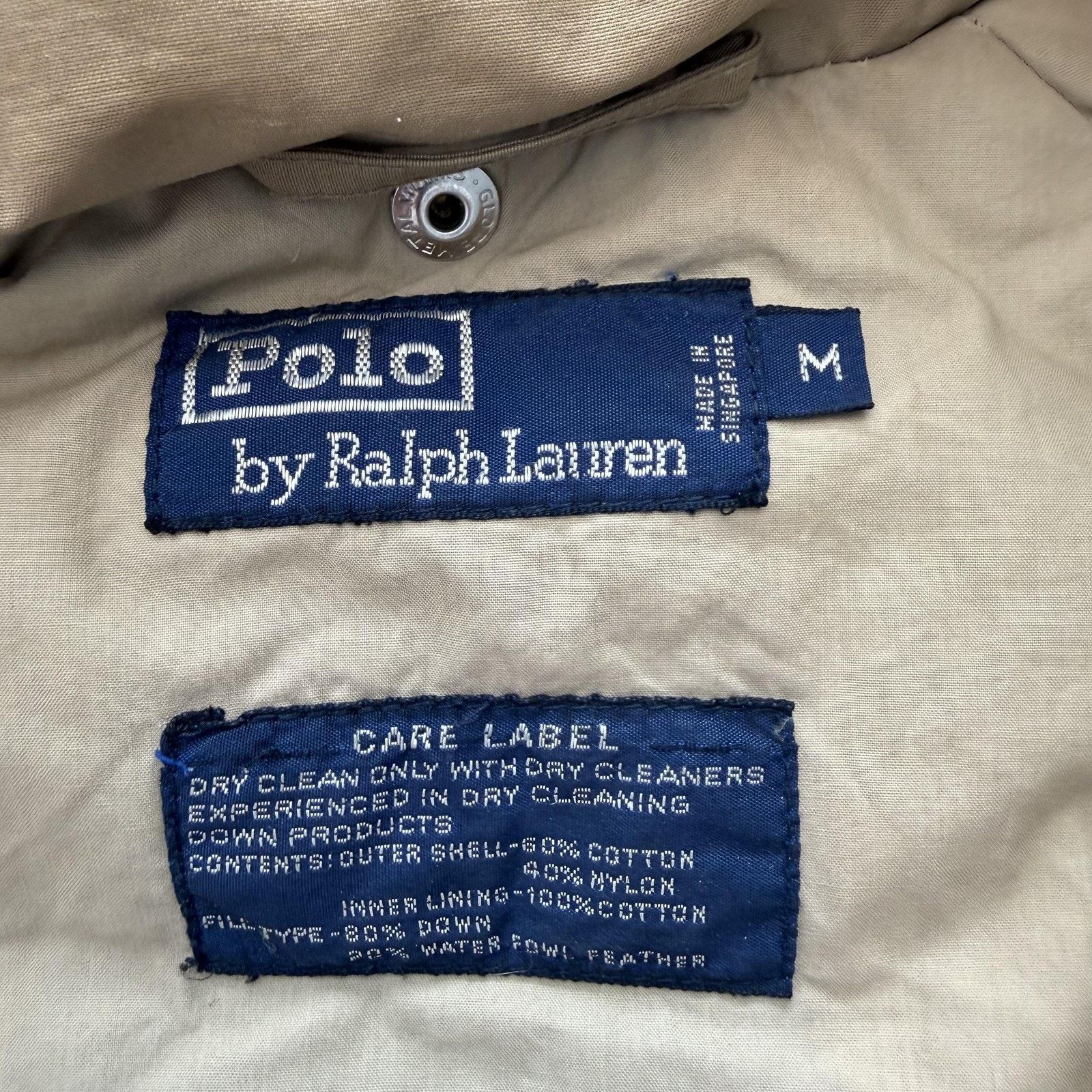 Polo Ralph Lauren Vintage Polo Ralph Lauren Coat M Beige Down Parka 1967 90s Size US M / EU 48-50 / 2 - 14 Thumbnail