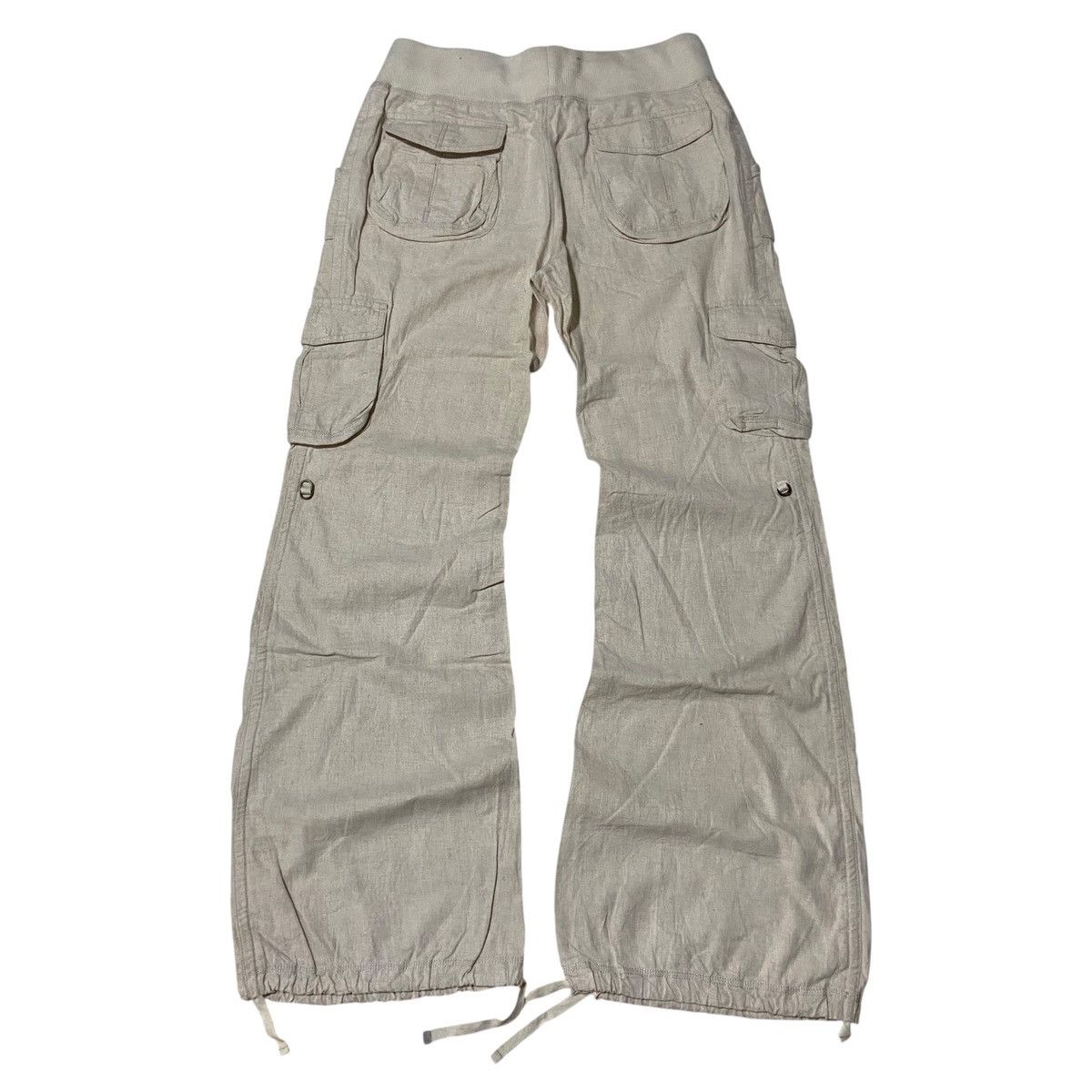 GOA GOA Flared Cargo Linen Pants Size US 31 - 7 Thumbnail