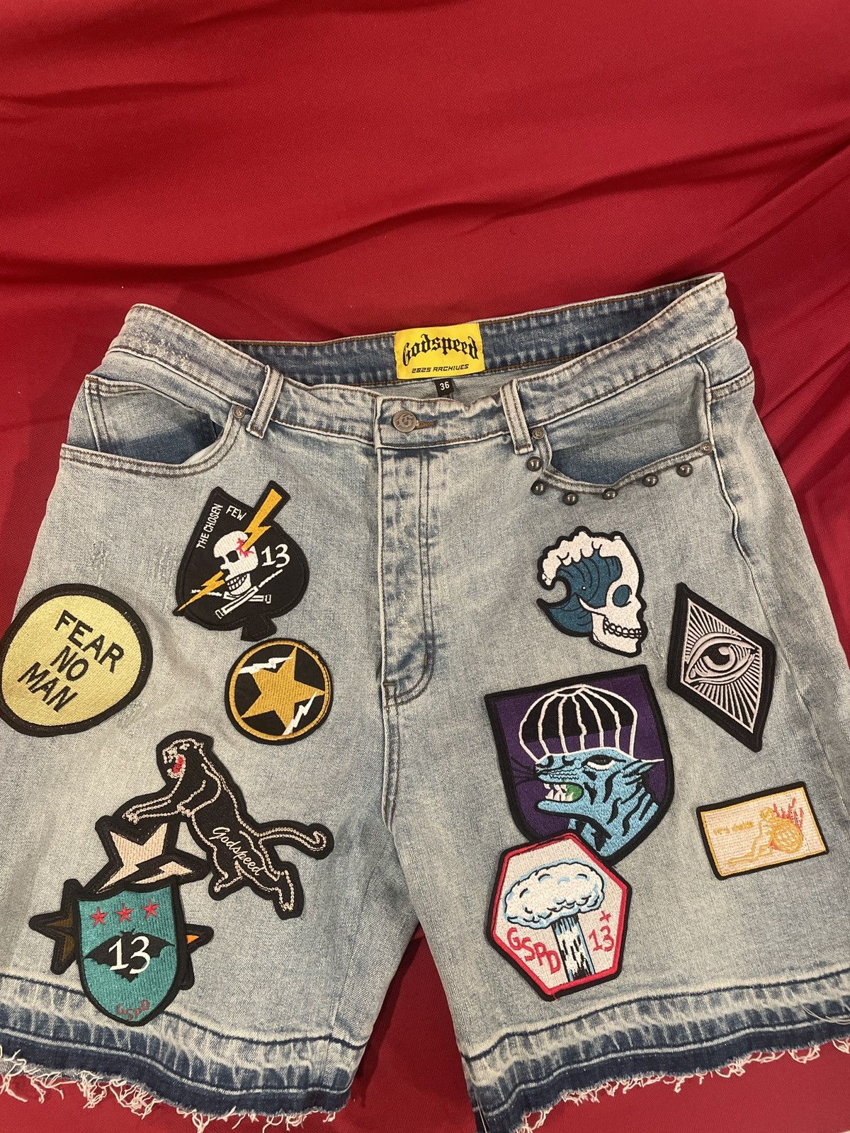 Godspeed Godspeed jeans patch shorts Size US 36 / EU 52 - 2 Thumbnail