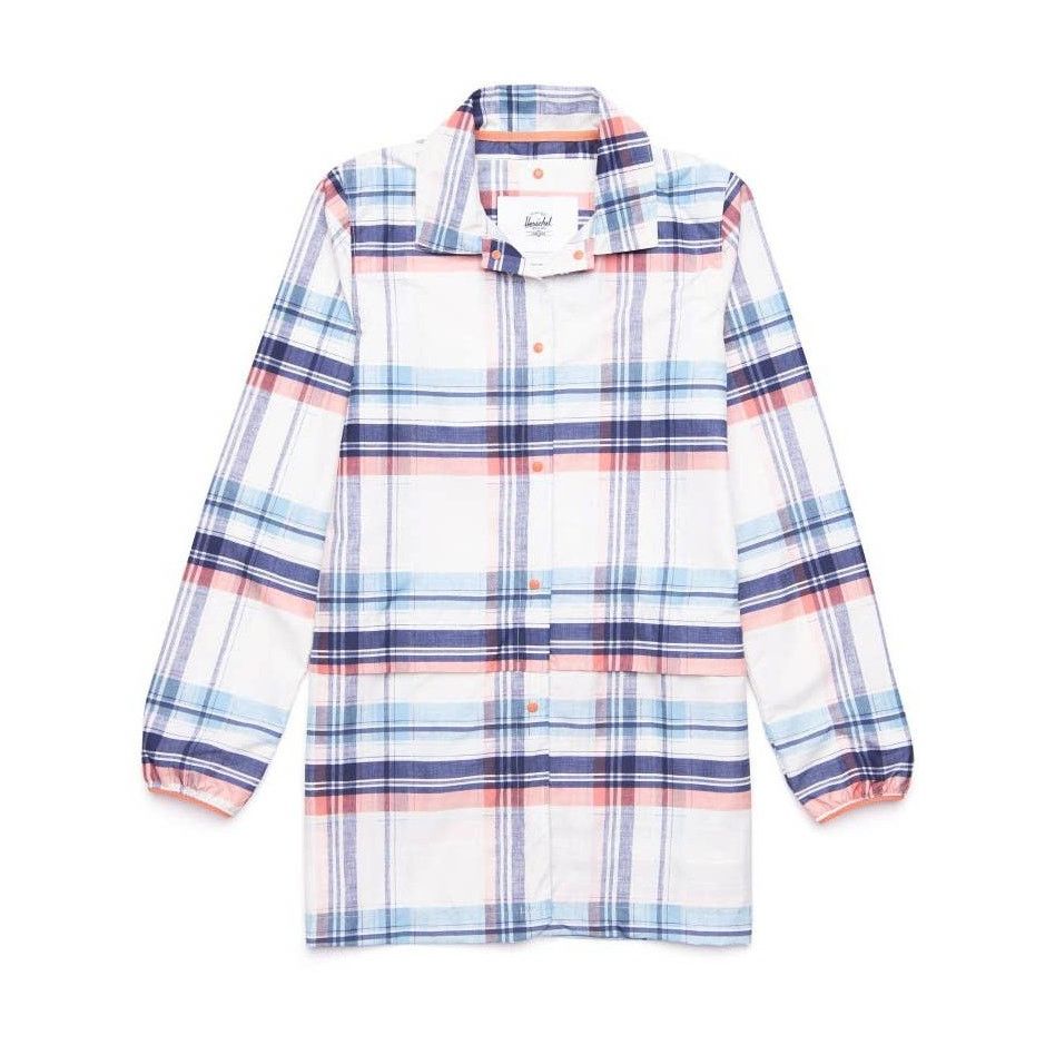 Herschel Supply Co. New Herschel Voyager Long Plaid Water Resistant Coach Jacket Size S / US 4 / IT 40 - 2 Thumbnail
