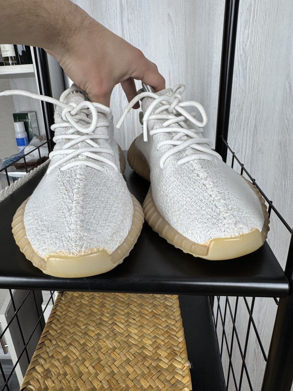 Adidas CP9366 Adidas Yeezy Boost 350 V2 Cream Triple White Size US 9.5 / EU 42-43 - 10 Thumbnail