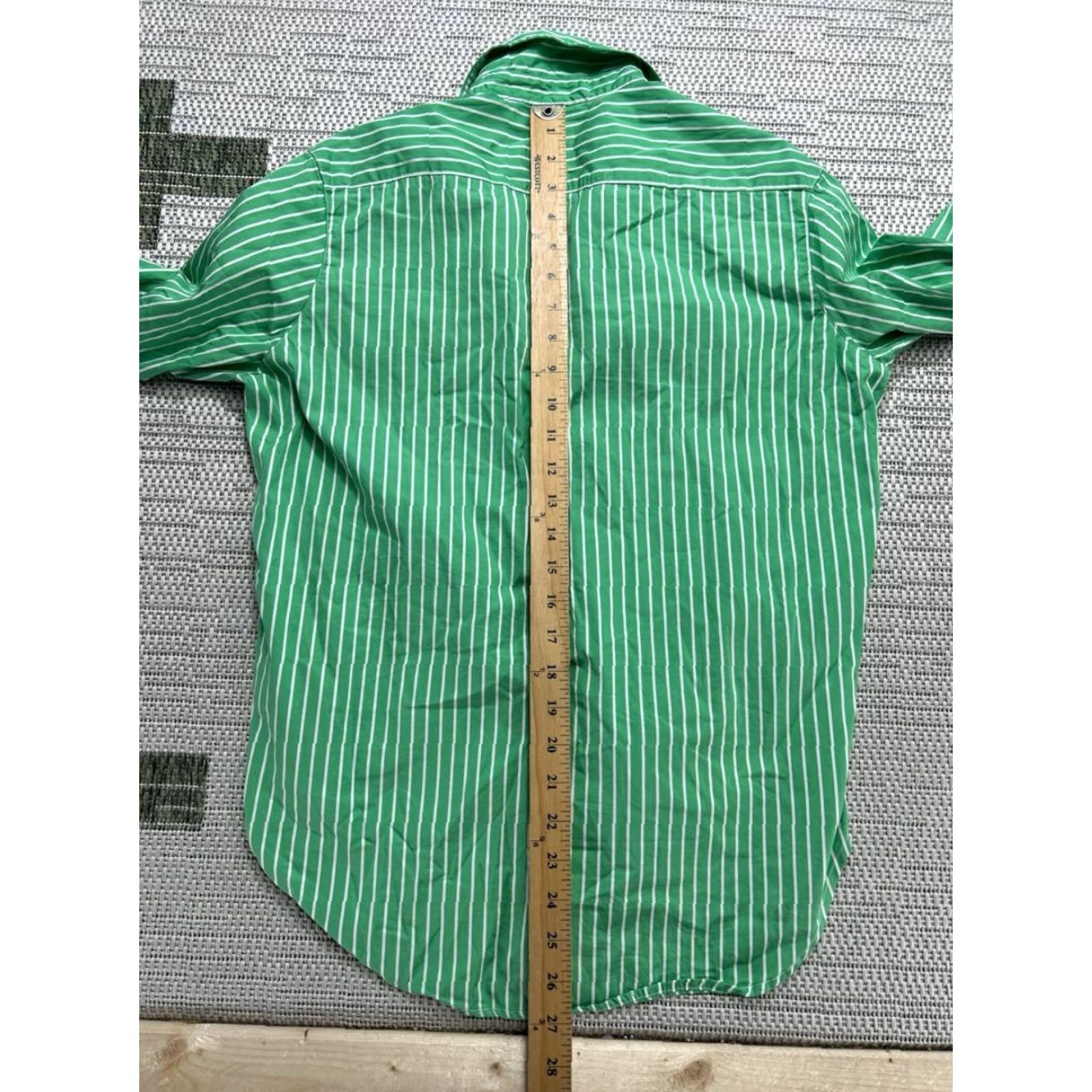 Frank & Eileen Frank & Eileen Shirt Womens XS Green White Cotton Blouse Size XXS / US 00 / IT 34 - 7 Thumbnail