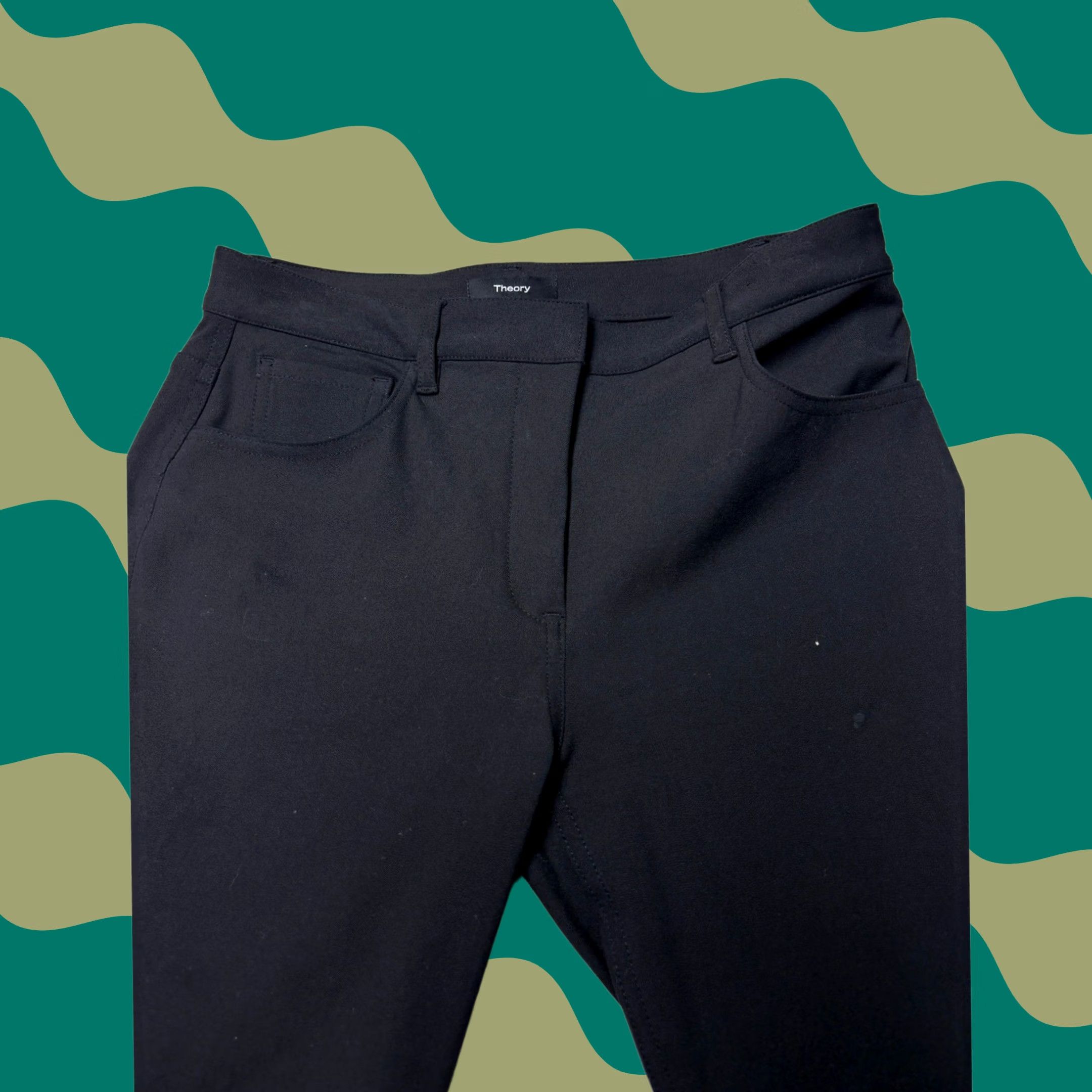 Theory Theory Womens Black Flare Leg 5 Pocket Trousers Pants Size 2 W28 L26 Size 26" / US 2 / IT 38 - 1 Thumbnail