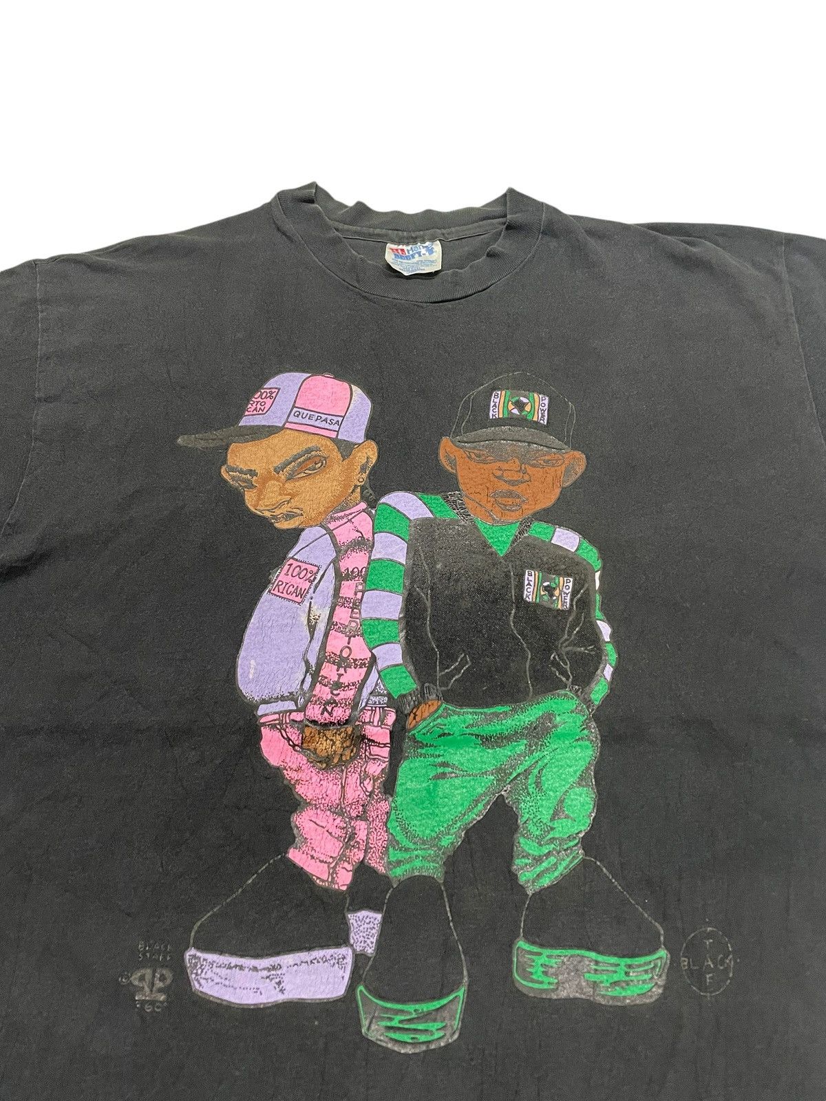 Band Tees × Rap Tees × Vintage Vintage 90s Black Staff Rap tee Hip Hop T-shirt Size US L / EU 52-54 / 3 - 3 Thumbnail