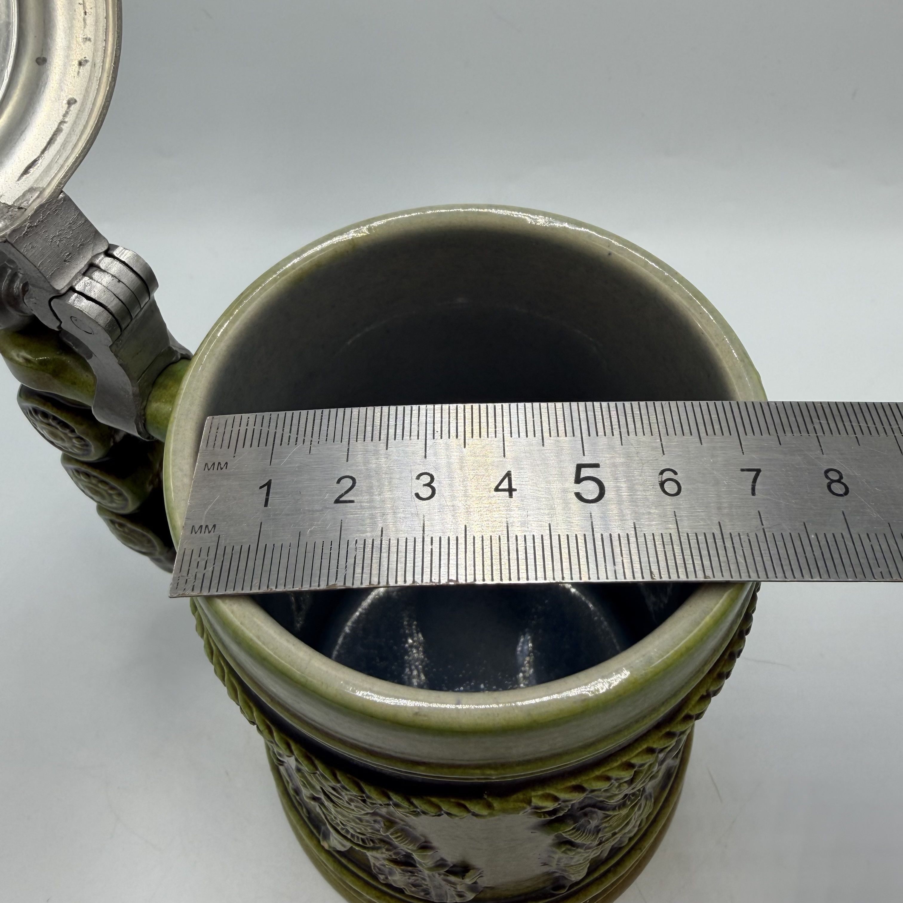Vintage Vintage Gerz German Pewter Lid Medieval Knights Ceramic Mug Size ONE SIZE - 9 Thumbnail