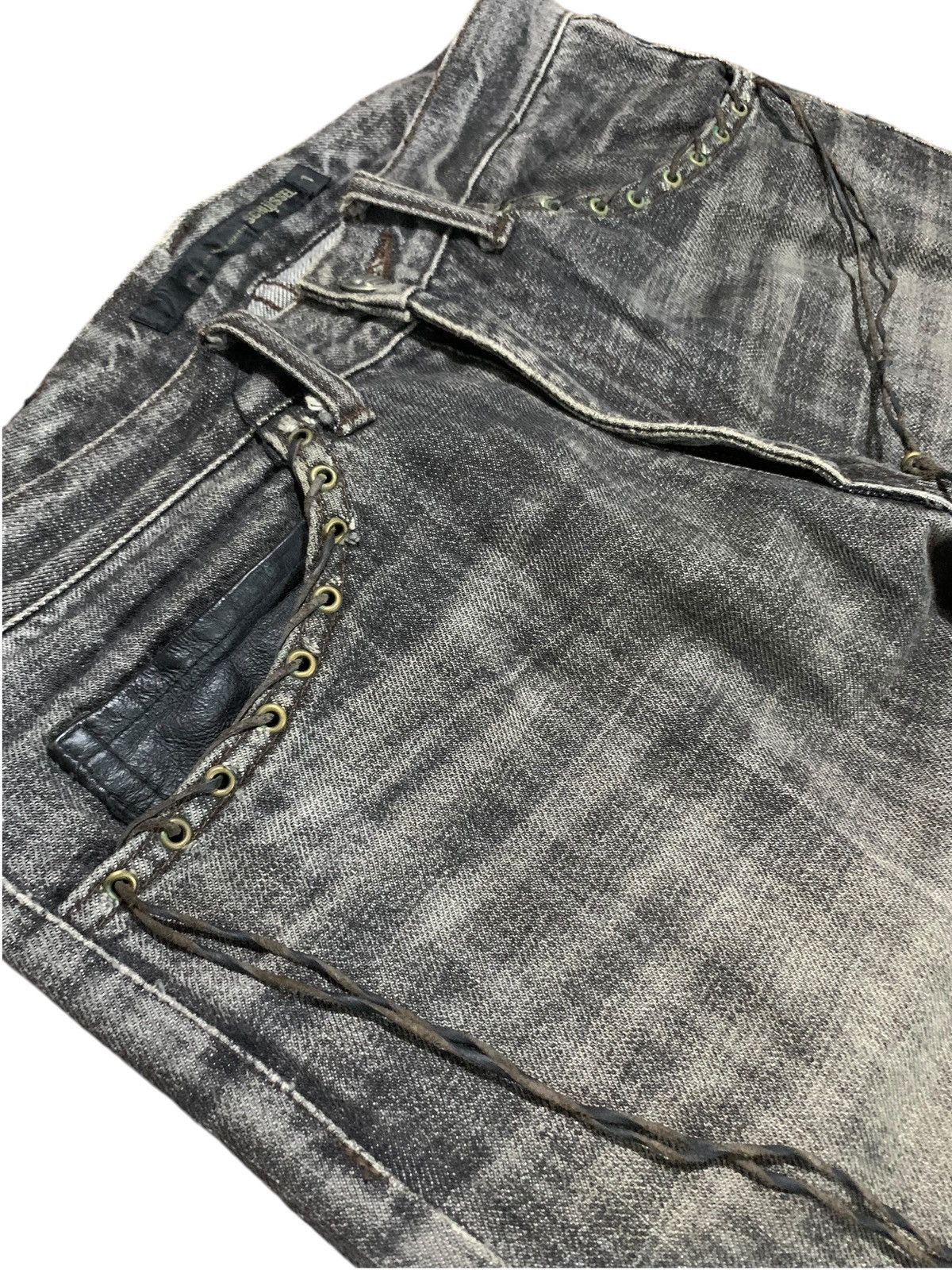 If Six Was Nine Schlussel leather laces pocket bootcut jeans Size US 29 - 5 Thumbnail